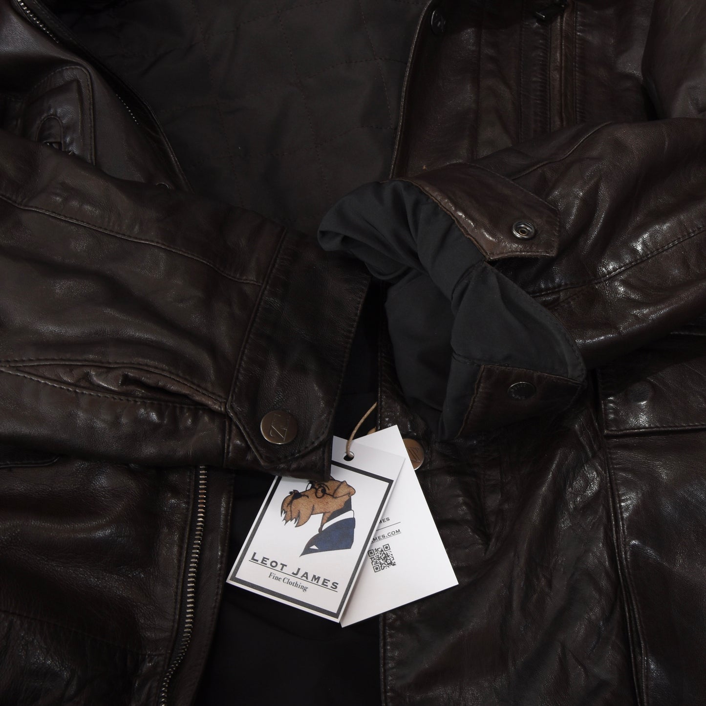 Ermenegildo Zegna Sportlederjacke Größe XXXL - Braun