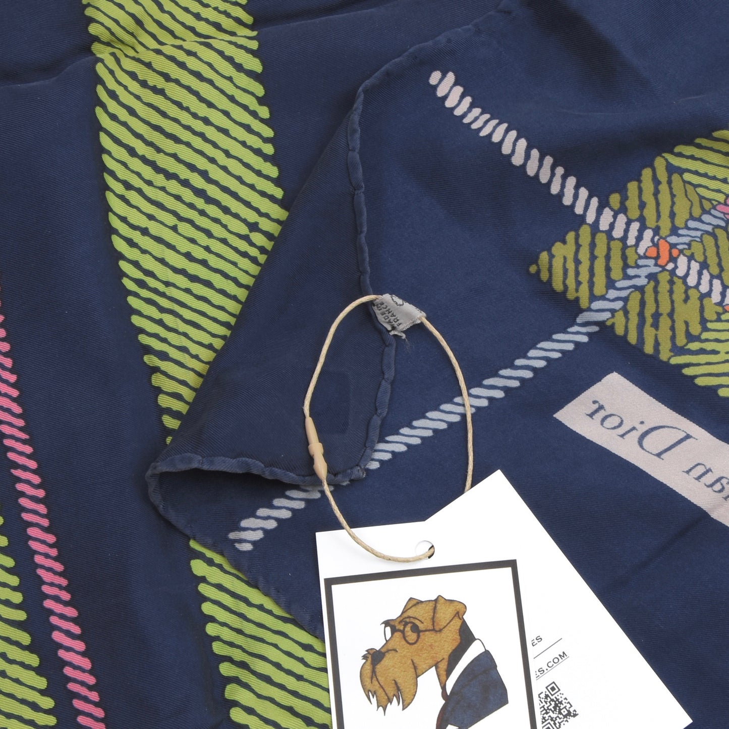 Vintage Christian Dior Seidenschal - Marineblau