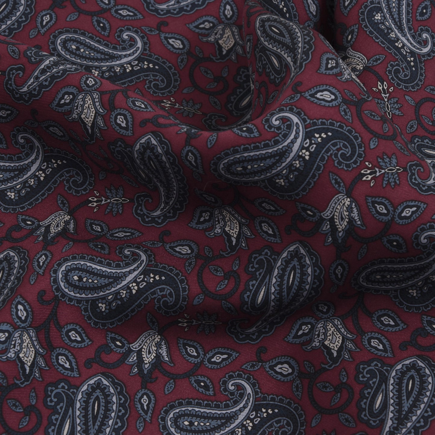 Anonymer Seidenschal - Burgund Paisley