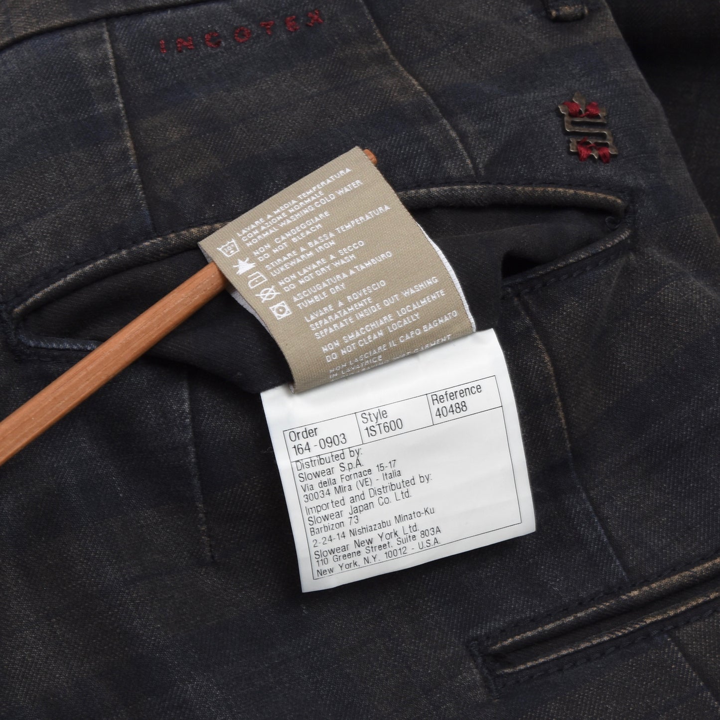 Incotex Slim Fit Cotton Pants Size W31 - Plaid