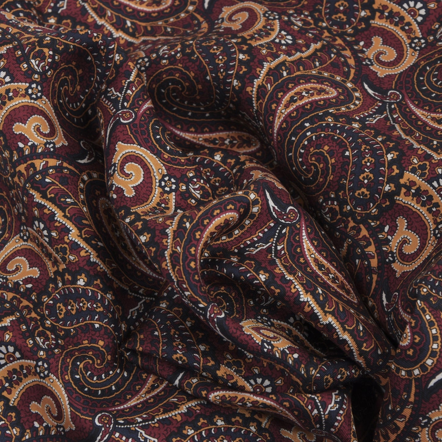 Strießnig Silk Dress Scarf - Burgundy Paisley