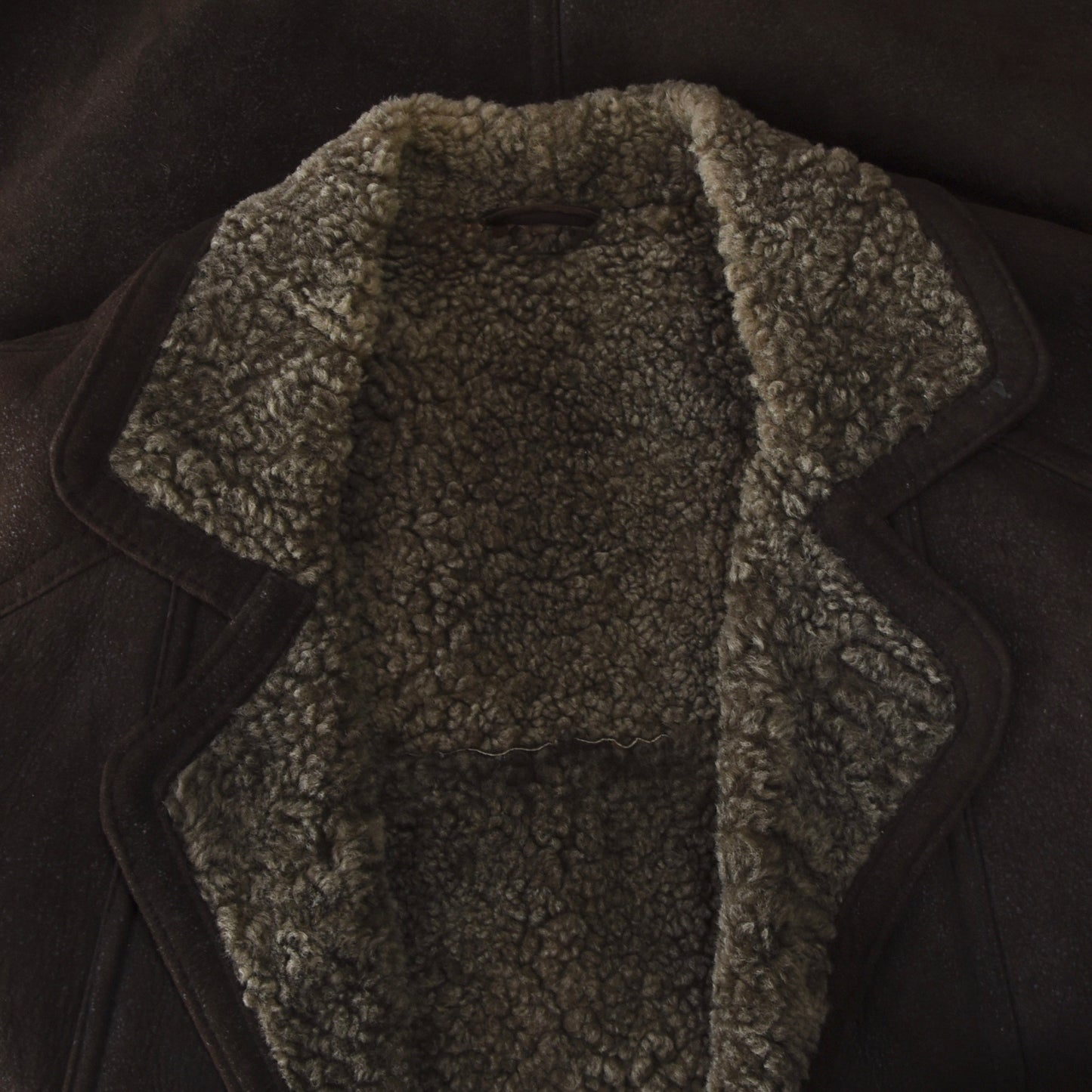 Klassischer Lammfellmantel Größe 50 - Braun