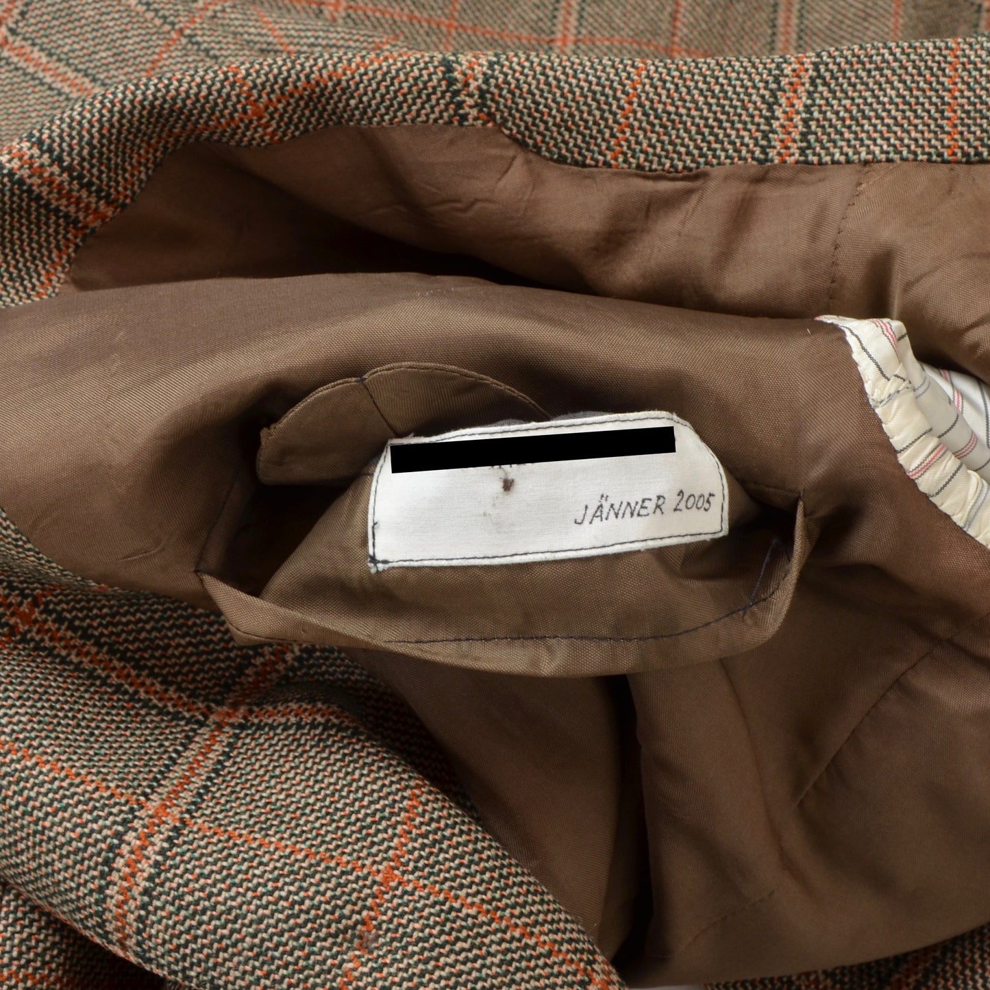 Maßgeschneiderte handgefertigte Wolljacke - Windowpane