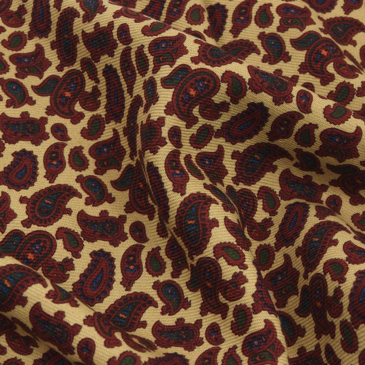 Klassischer Challis-Kleiderschal - Tan Paisley