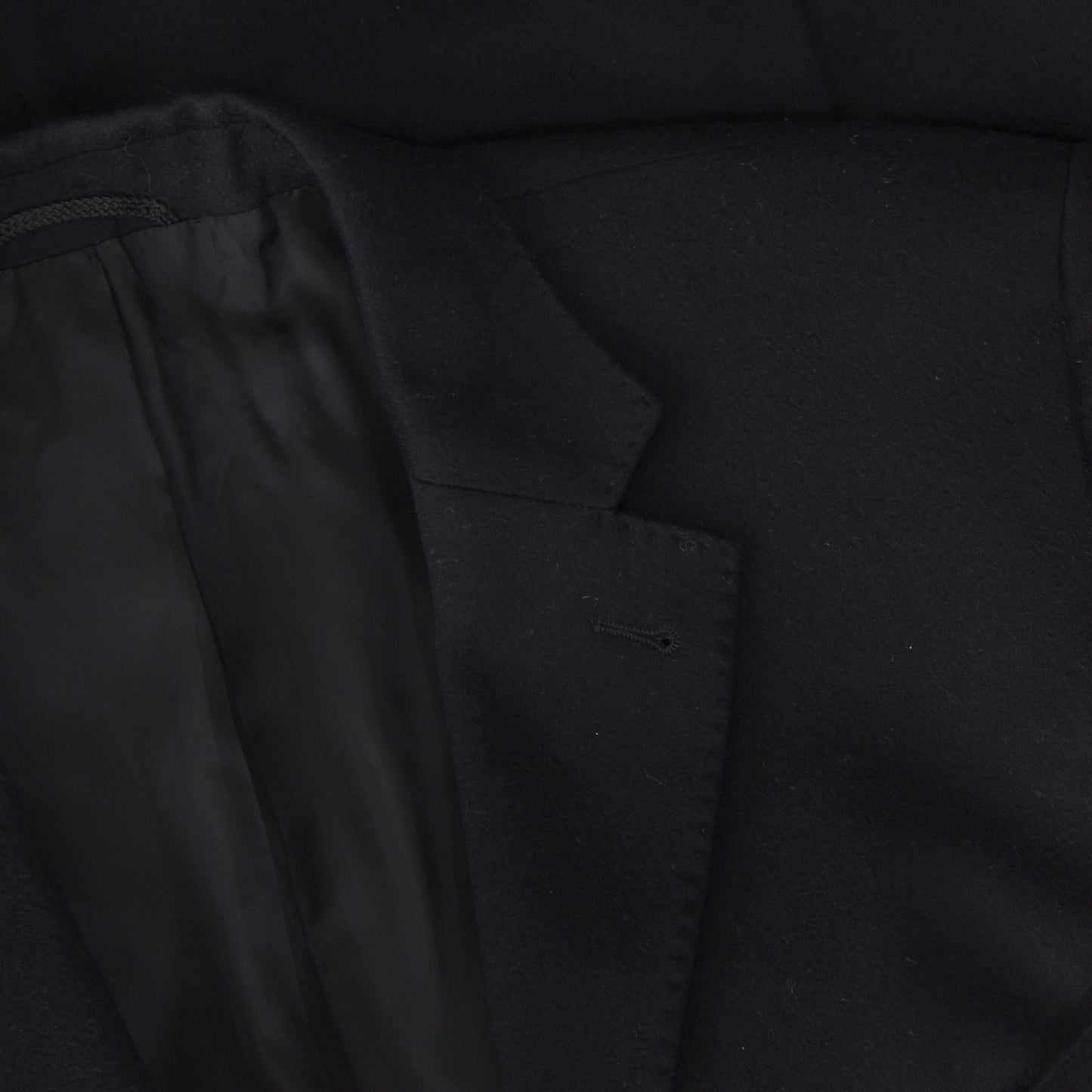 Luigi Rossi 100% Cashmere Jacket Size 50 - Black/Midnight Blue