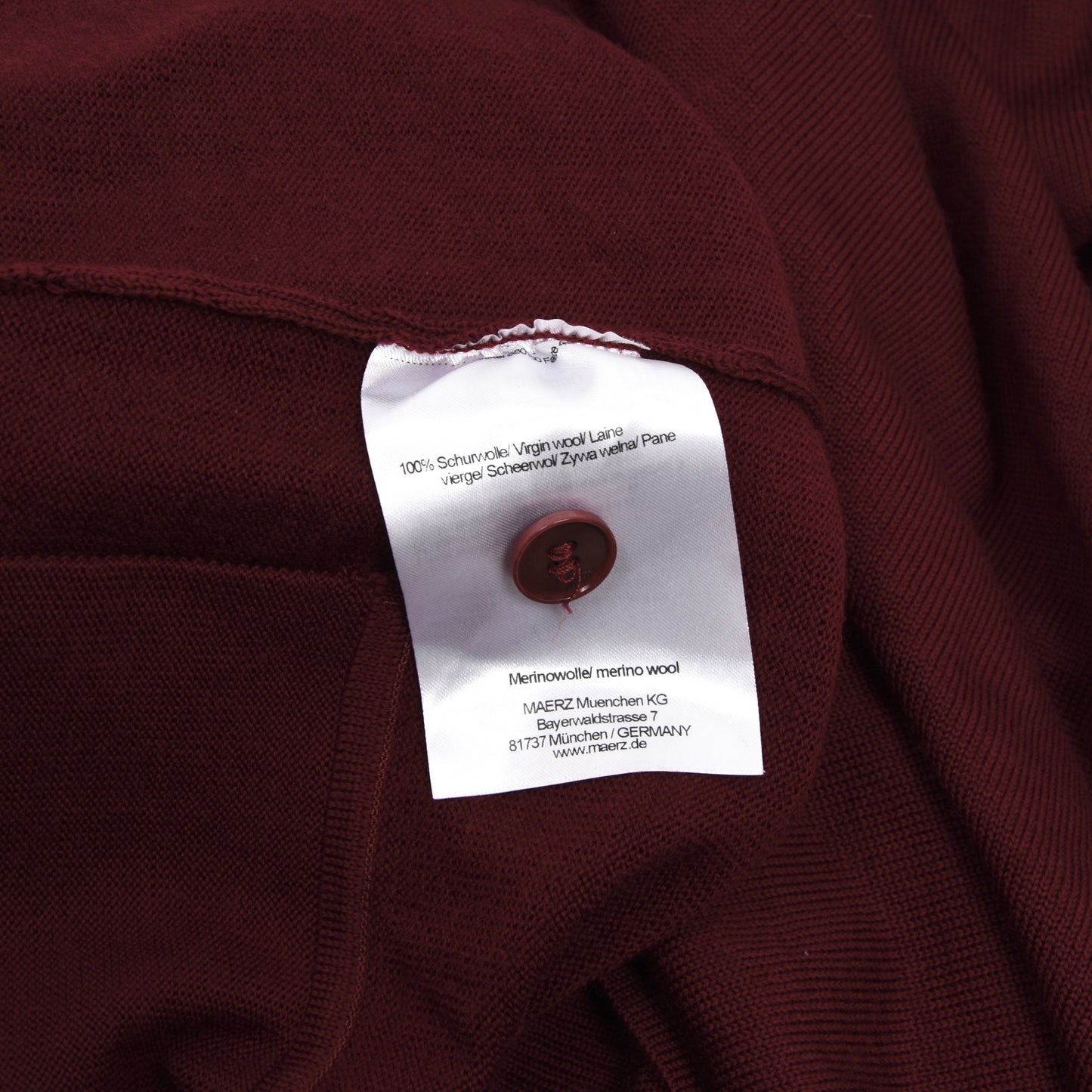 Maerz Wool Cardigan Größe 50 - Burgund