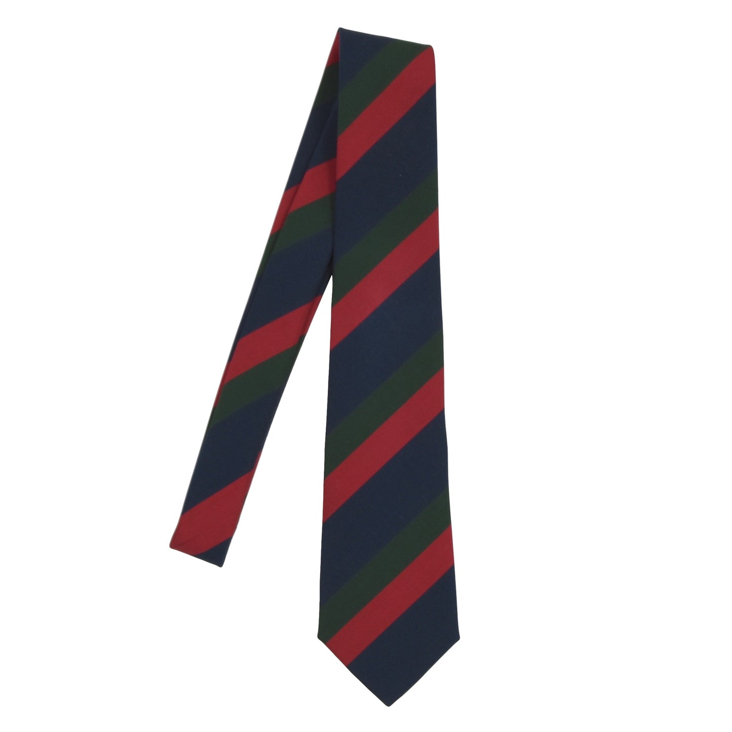 Atkinsons Irish Poplin Tie Wool/Silk -Blue/Green/Red Stripe