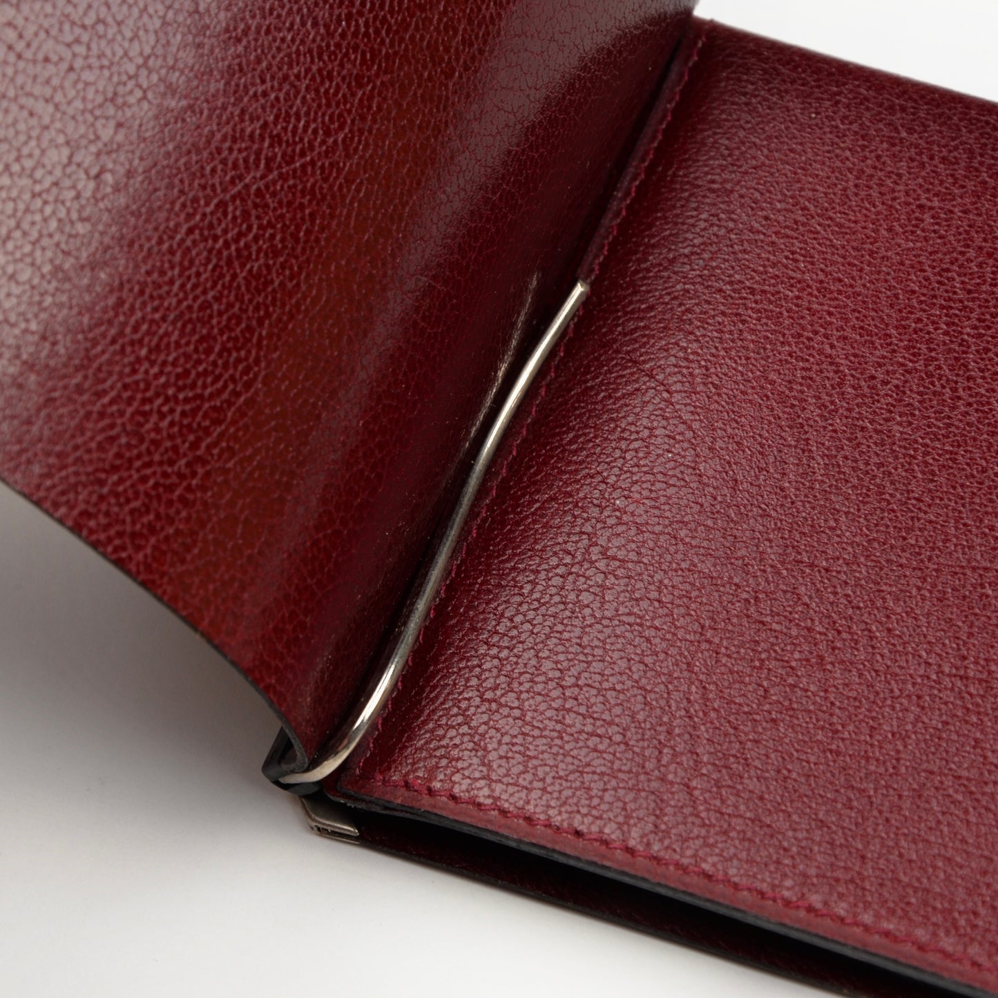 Valextra Milano Double-Sided Wallet with Clips - Burgundy