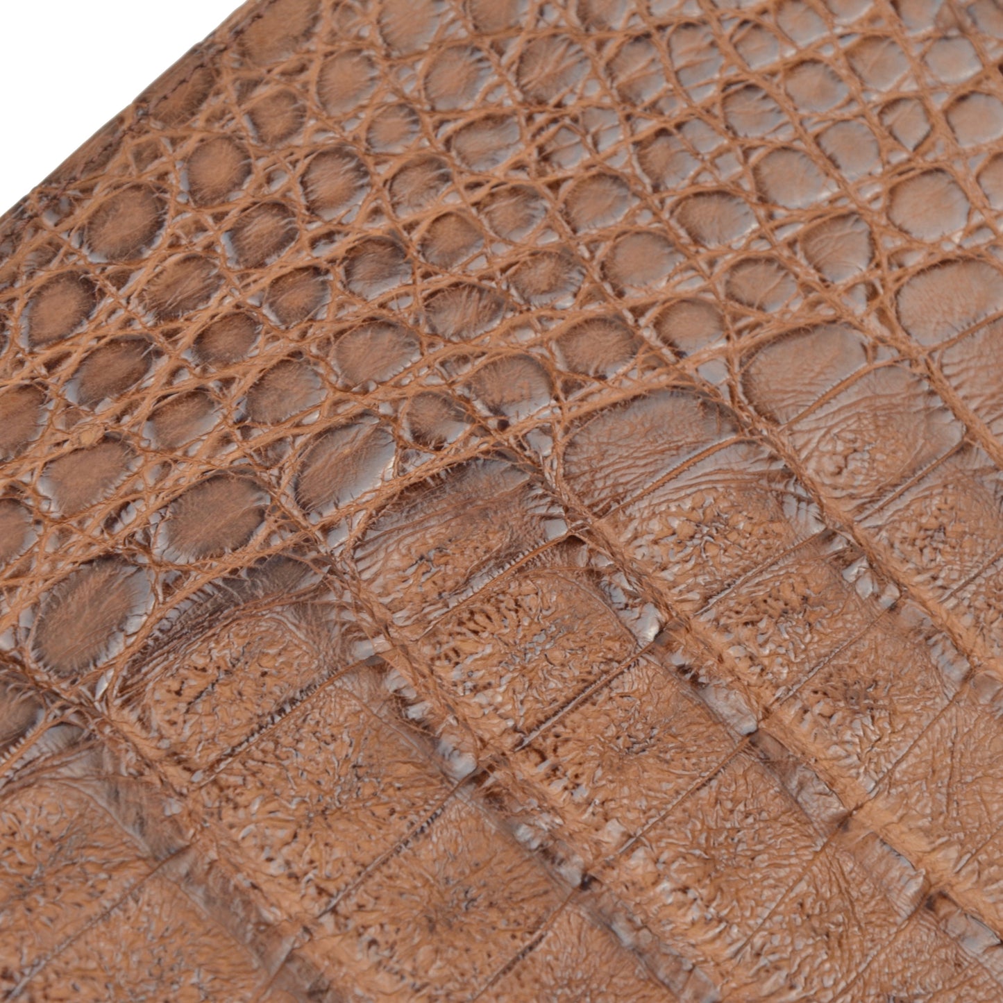 Genuine Crocodile Leather Passport Case/Wallet - Burgundy