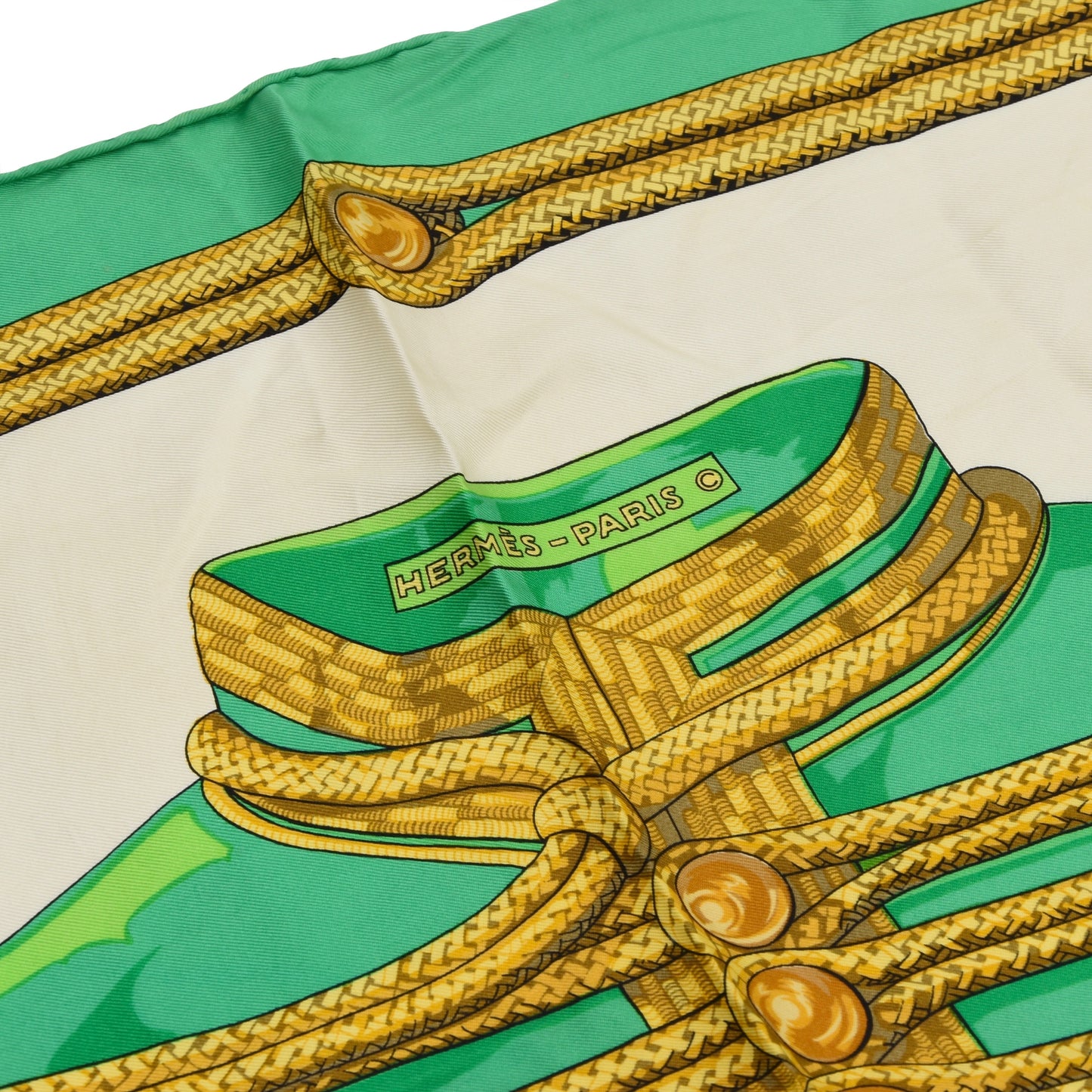 Hermès Paris Caty Latham Brandebourgs Silk Scarf