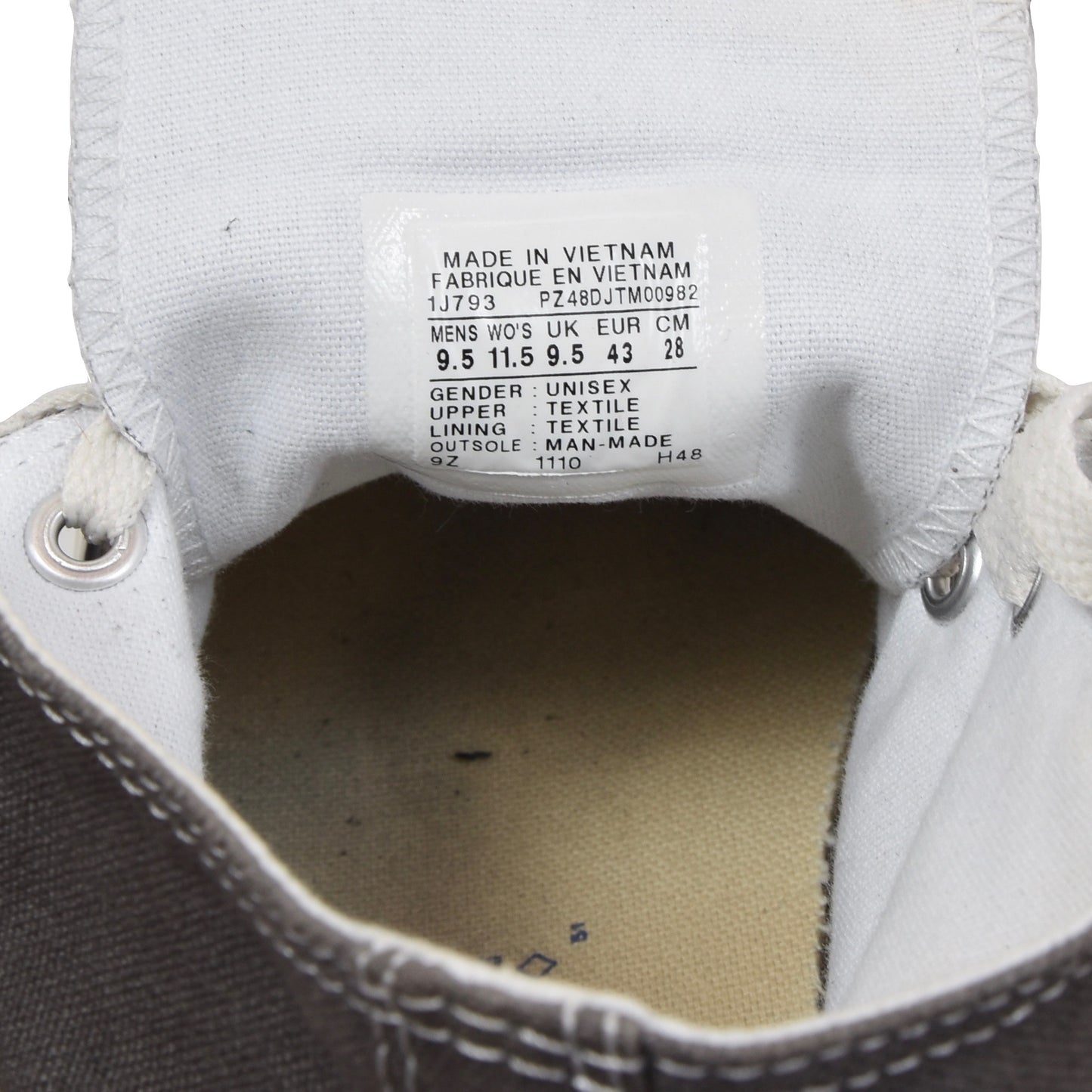 Converse Chuck Taylor Hohe Sneakers Größe 43 - Grau