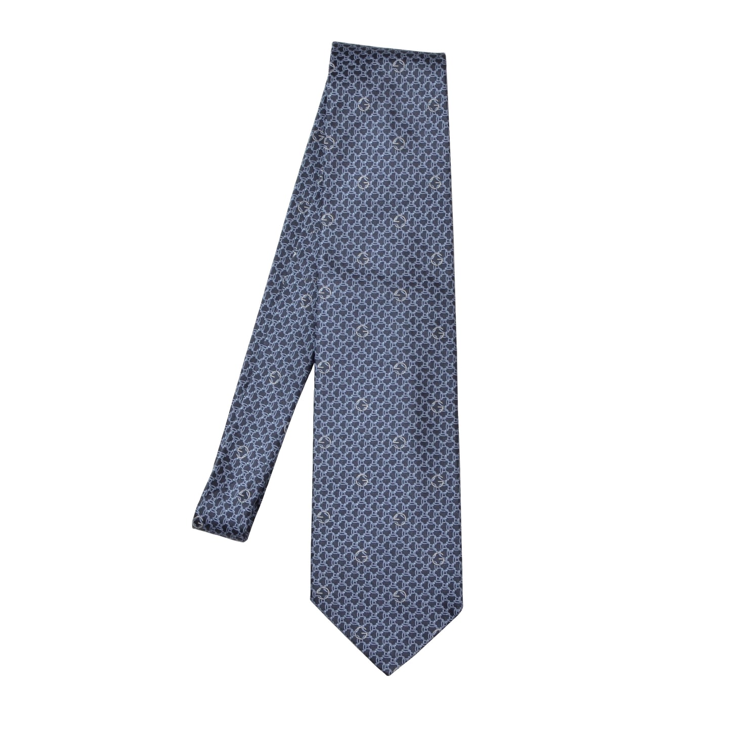 Gucci Chains Seidenkrawatte - Grau/Blau