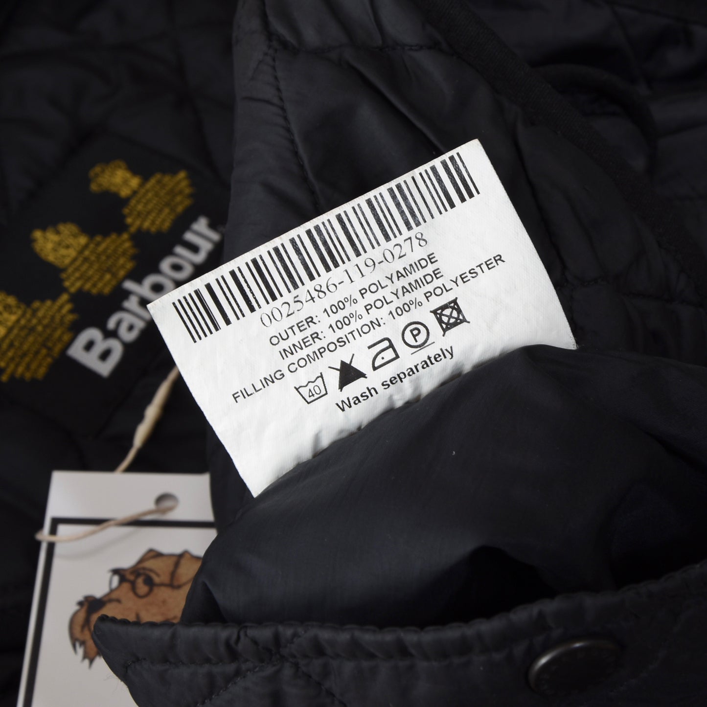 Barbour Richmond Sportsquilt Steppjacke Größe L - Schwarz