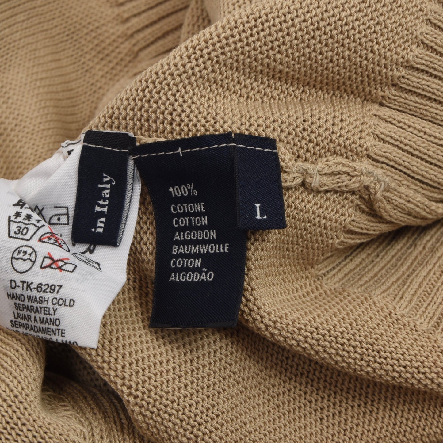 Ermenegildo Zegna Strickpullover aus Baumwolle Größe L - Hellbraun