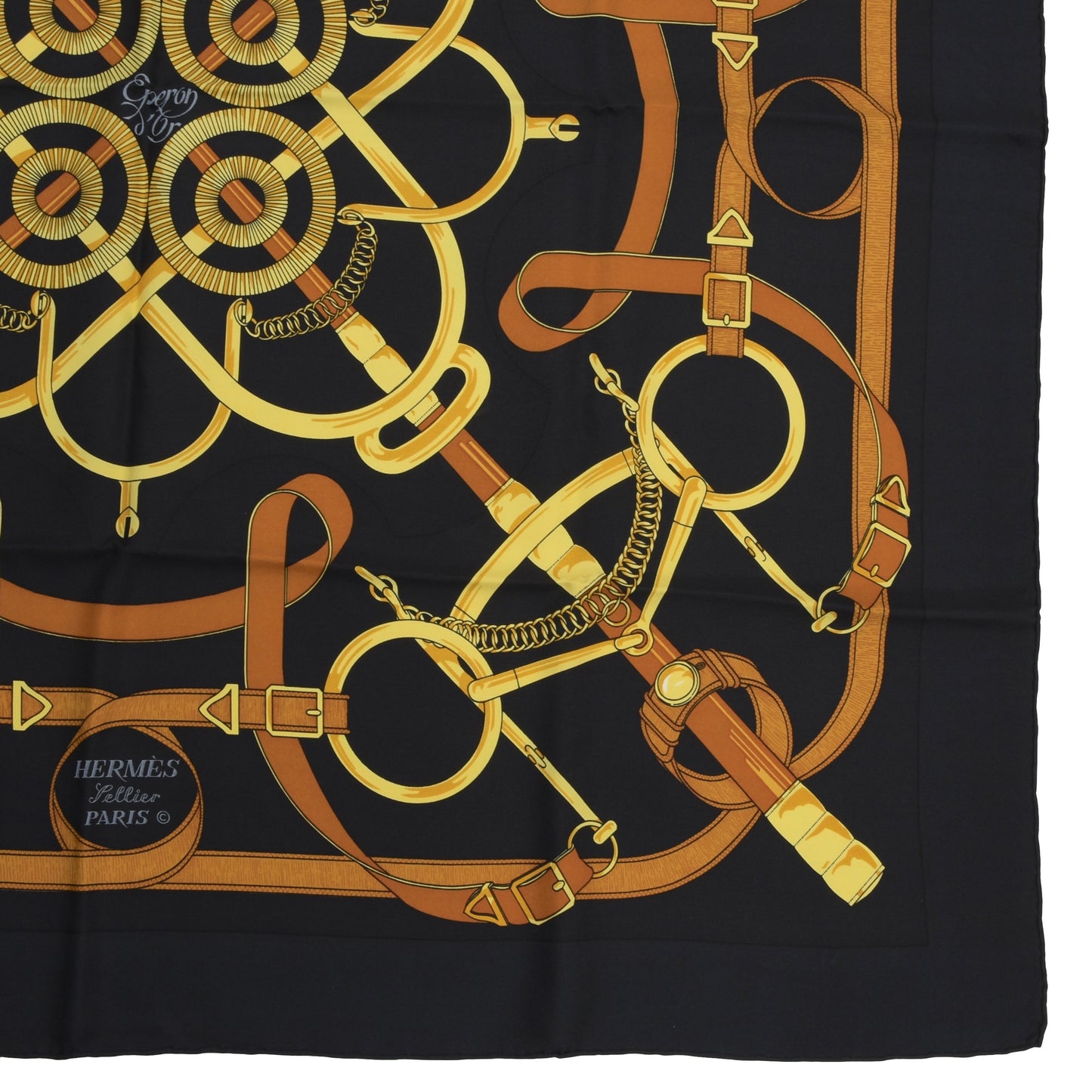 Hermès Paris Henri D'Origny Eperon d'Or Seidenschal