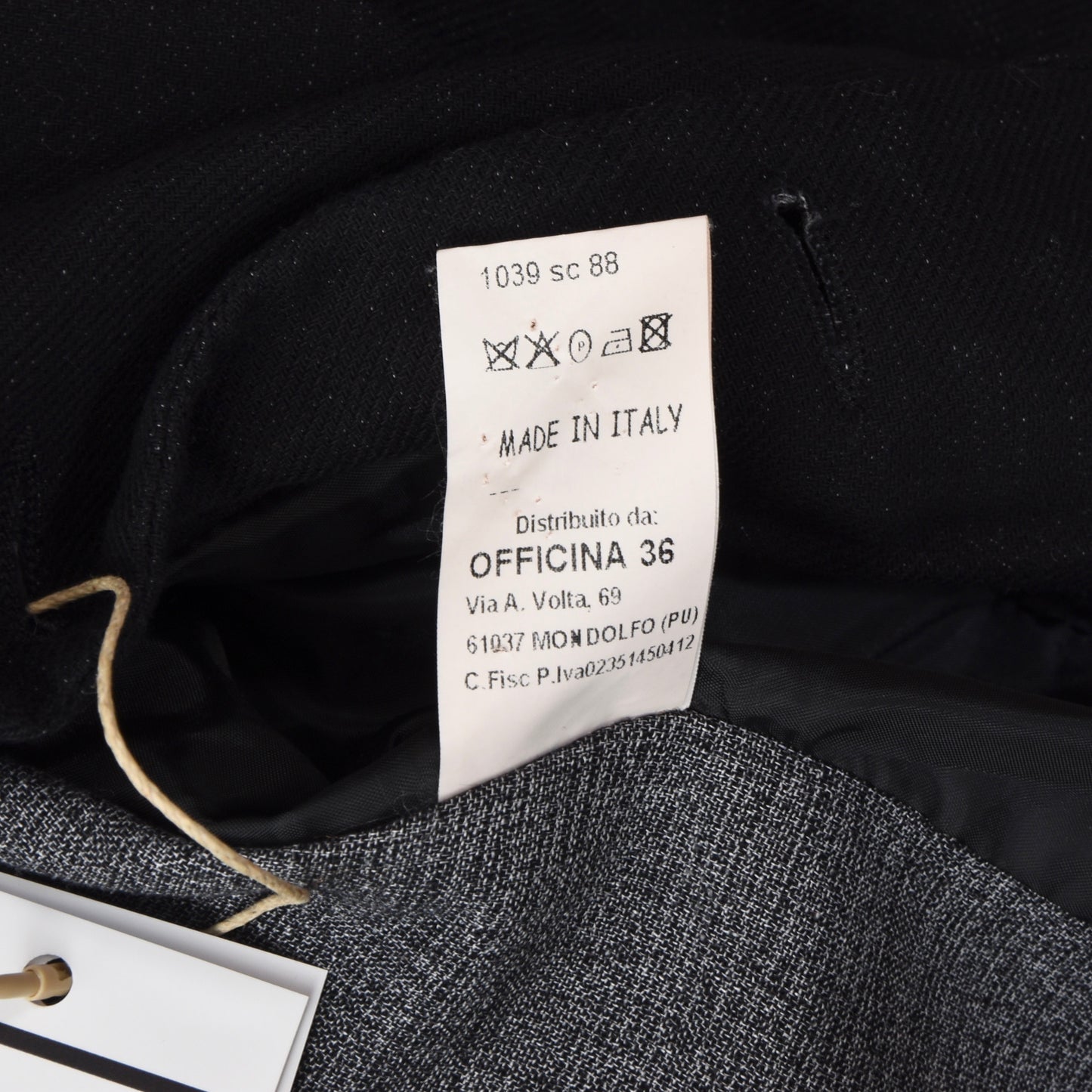 Officina 36 Cotton Jacket Size 46 - Black