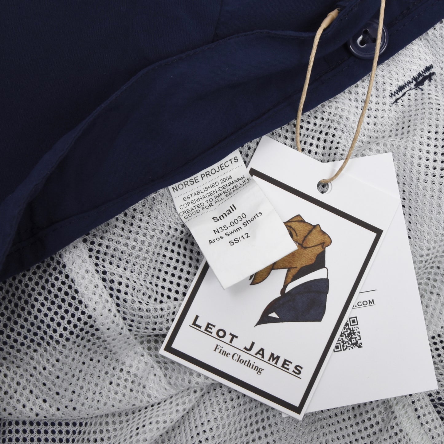 Norse Projects Badeshorts/Trunks Größe S – Marineblau/Lavendel