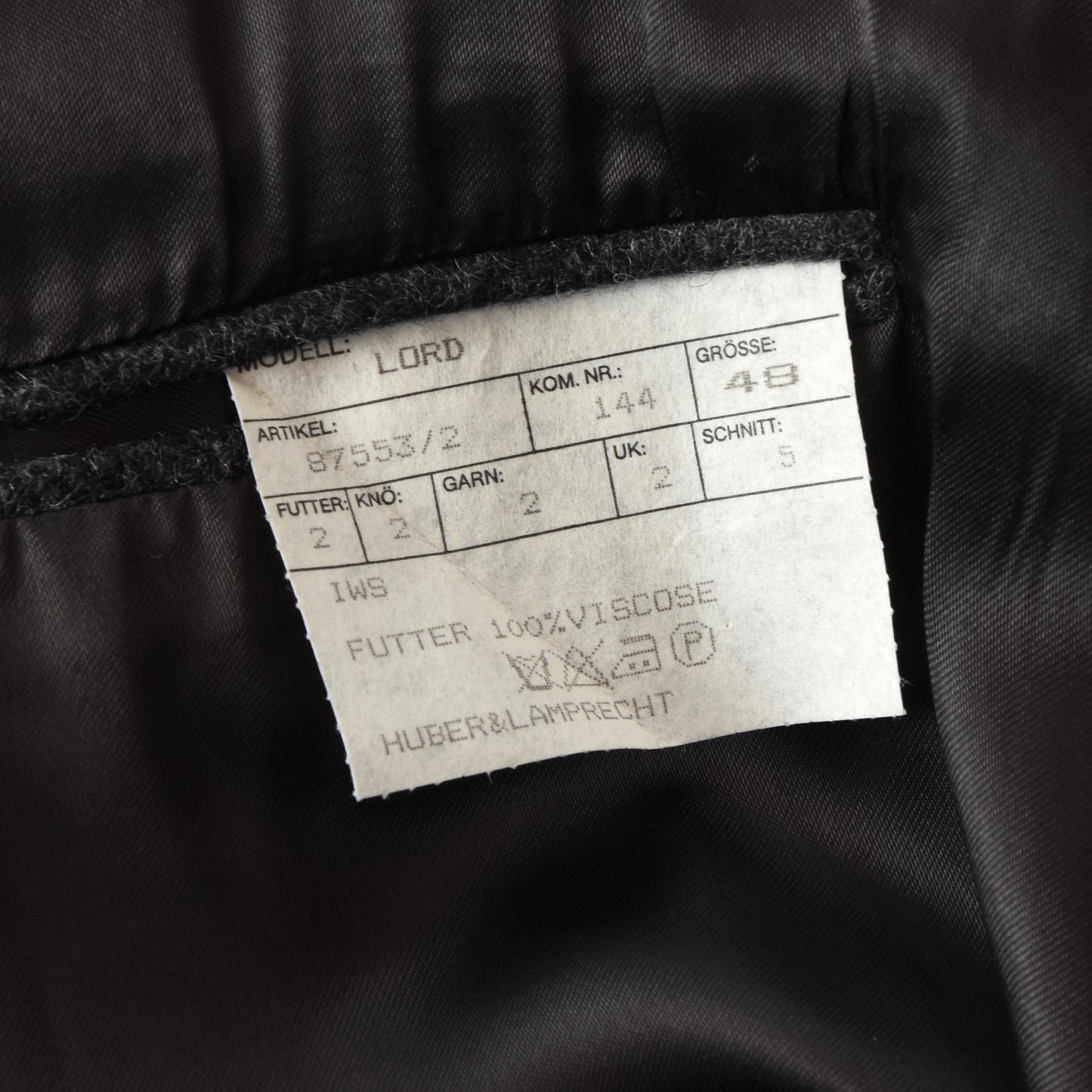 Huber & Lamprecht Woll-Balmakaan-Mantel Gr. 48 - Grau