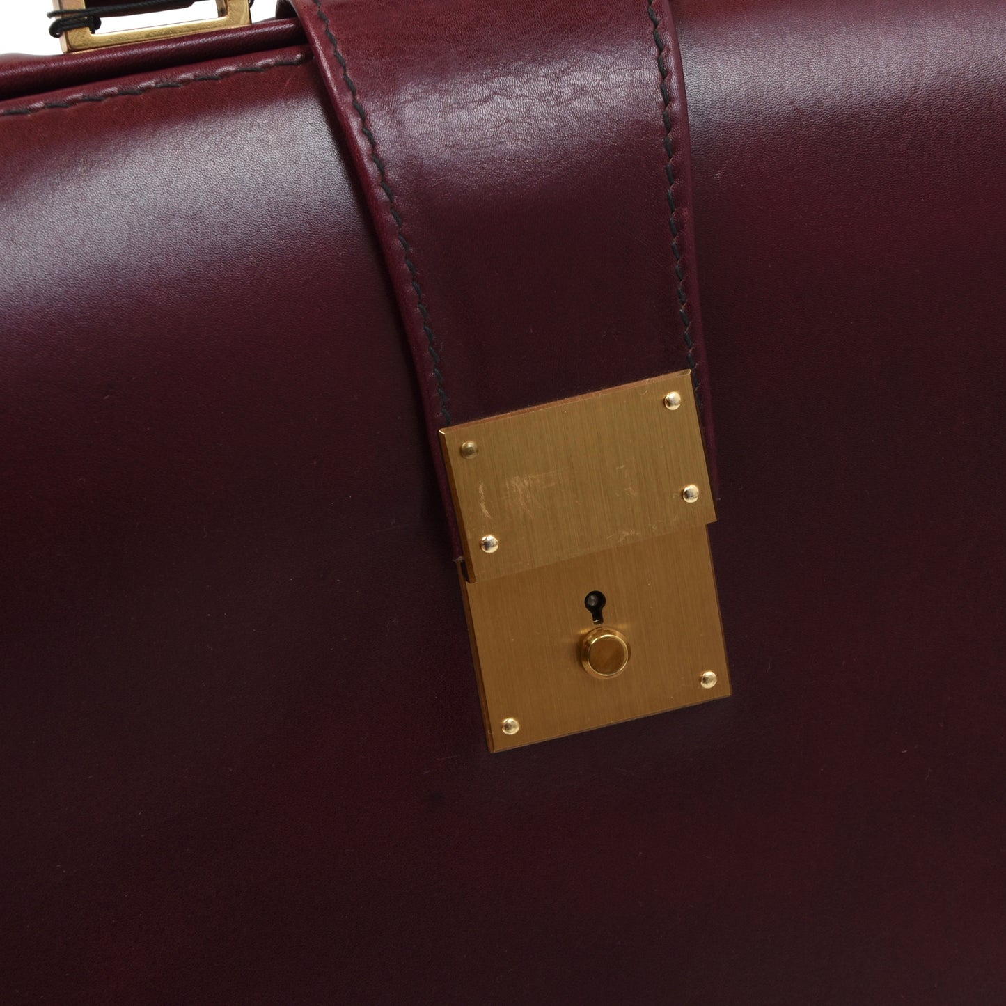 Klassische Aktentasche aus Leder - Burgund