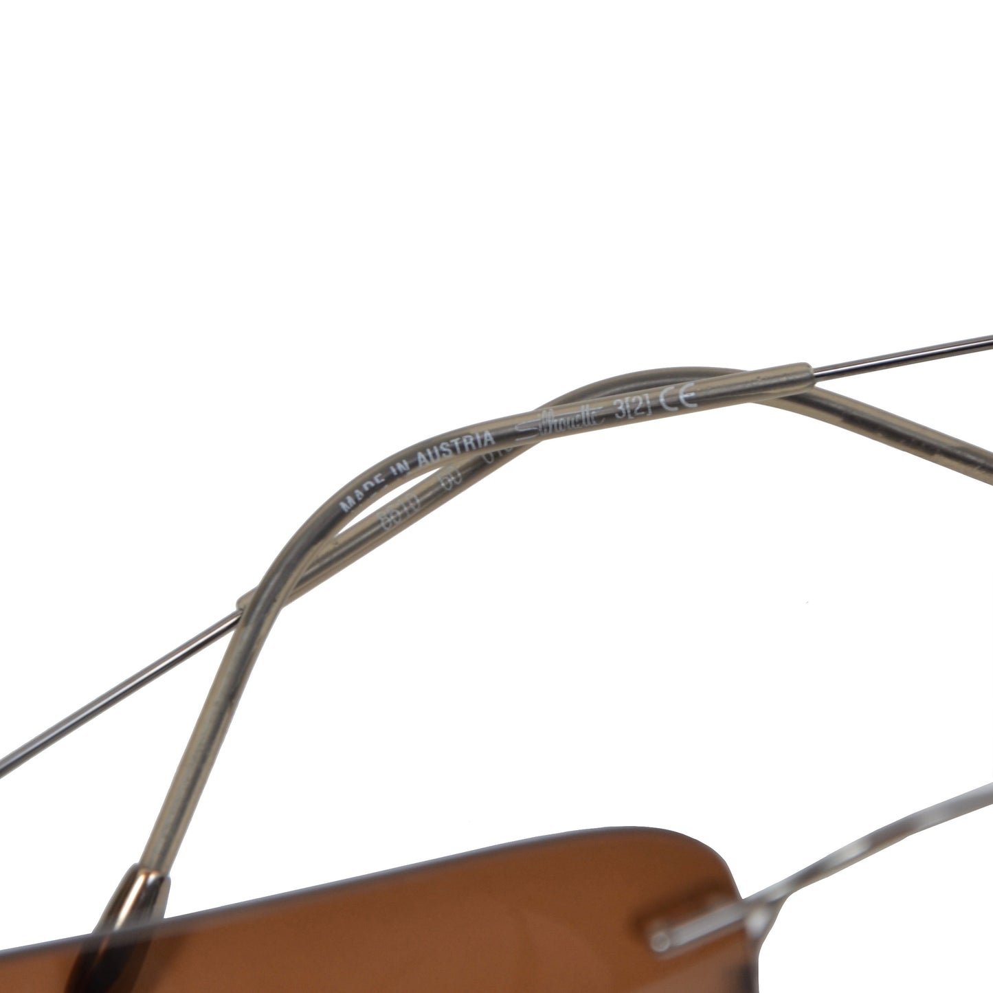 Silhouette 8610 Randlose Titan-Sonnenbrille - Grau & Braun