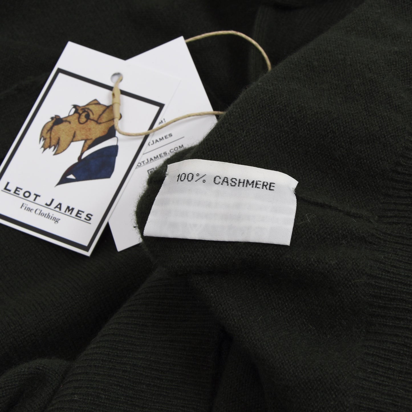 100% Cashmere Polo Sweater Size XXL - Green