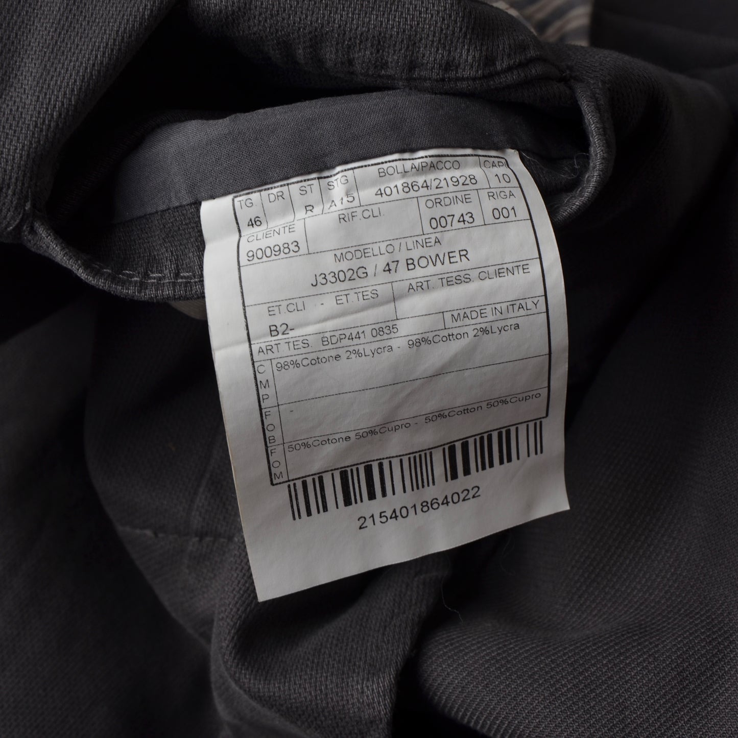 Boglioli Bower Baumwolljacke Größe 46 - Grau