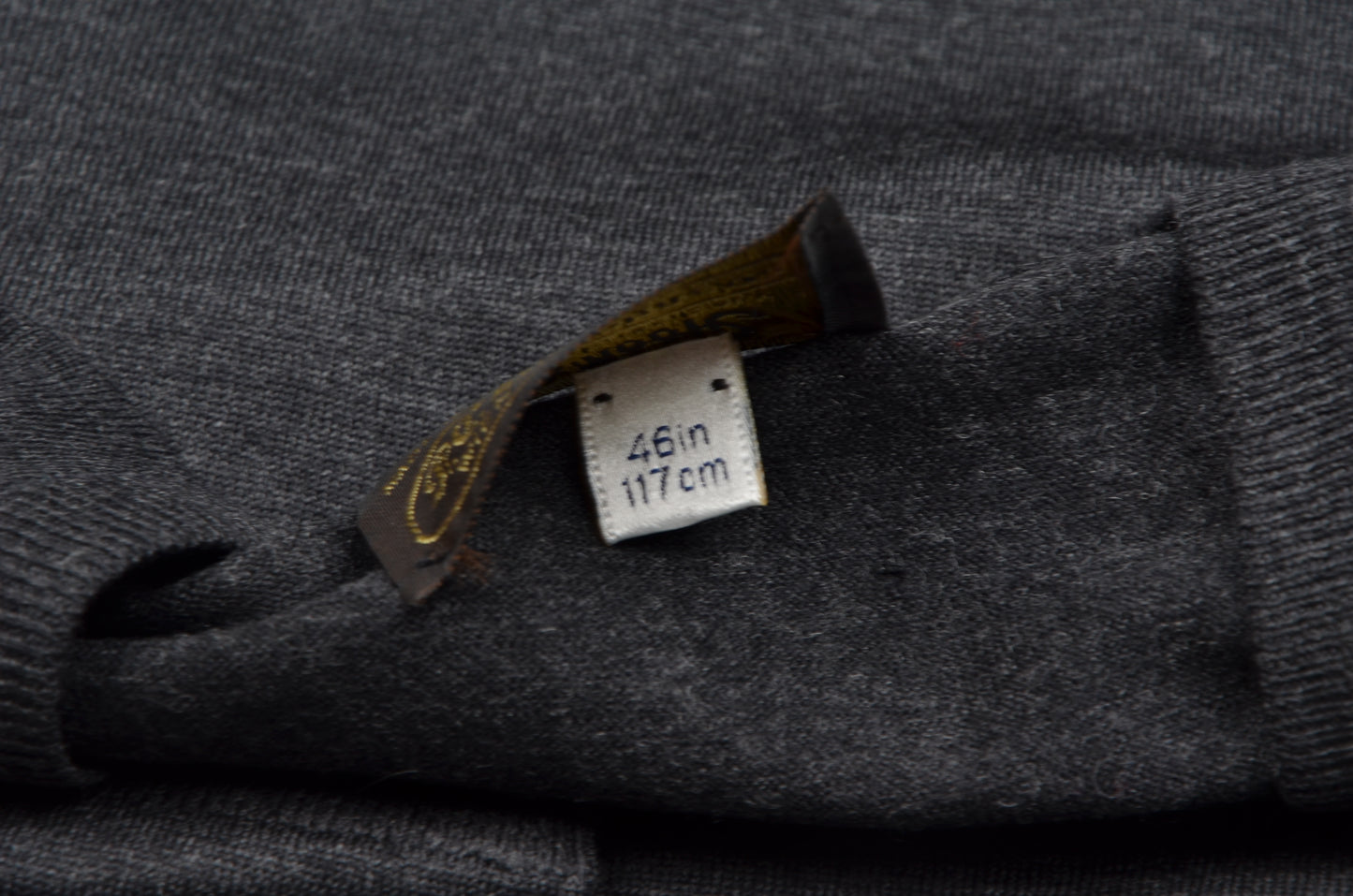 Coxmoore of England for P.C. Leschka & Co. V-Neck Wool Sweater 46 XL - Grey