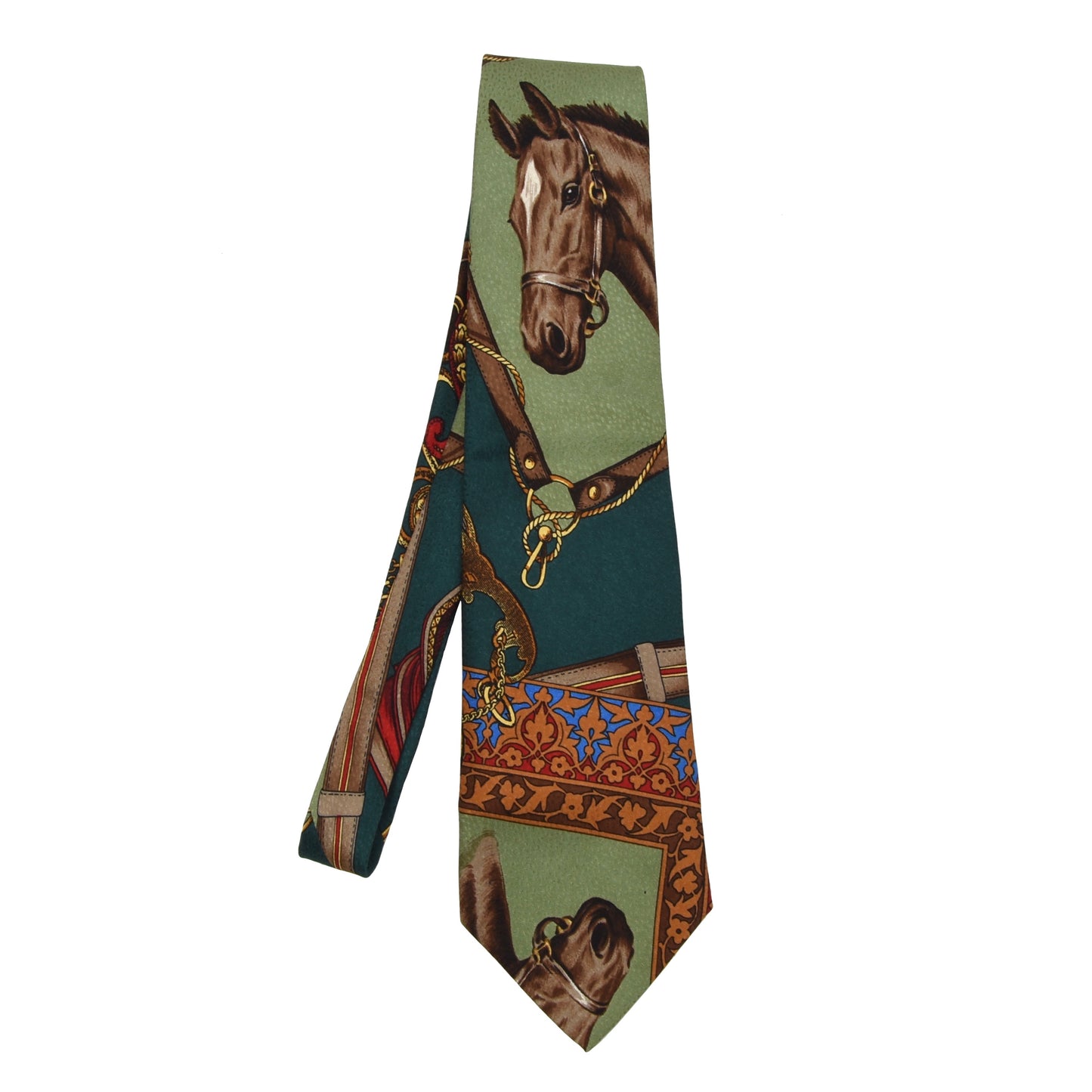Krottmayer Graz Equestrian Themed Silk Tie