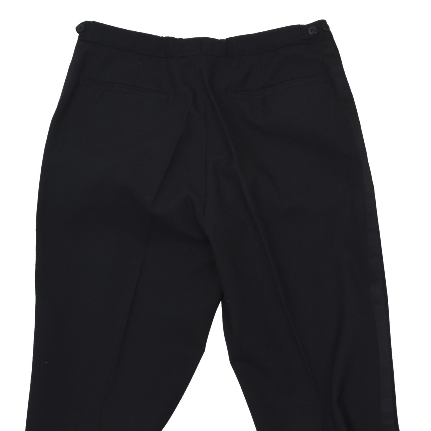 Vintage Handmade Shawl Lapel Wool Tuxedo - Black