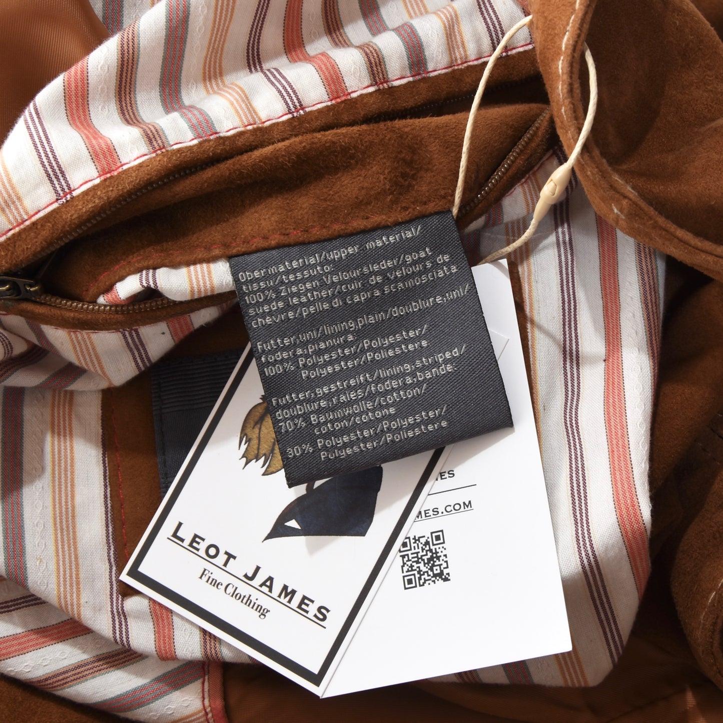 TCM Ziegenvelourslederjacke Größe 48-50/M - Tabakbraun