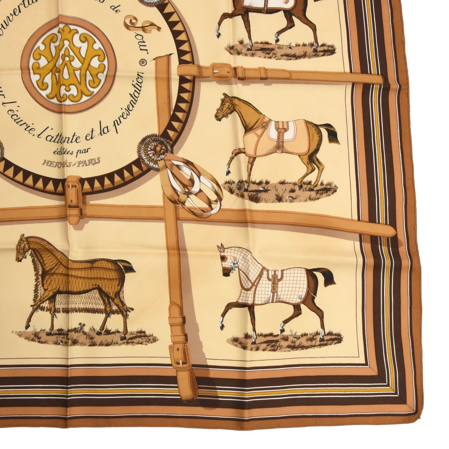 Hermès Paris Jacques Eudel Couvertures et Tenues Silk Scarf