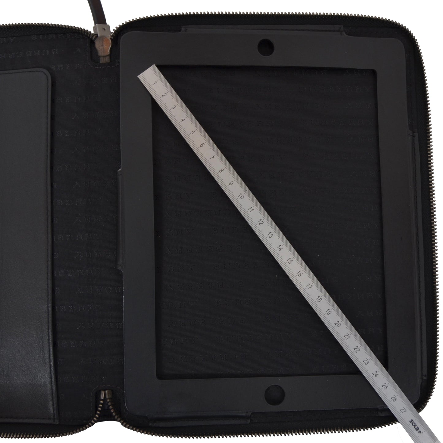 Burberry Coated Canvas & Leather iPad Case/Folio - Grey Novacheck