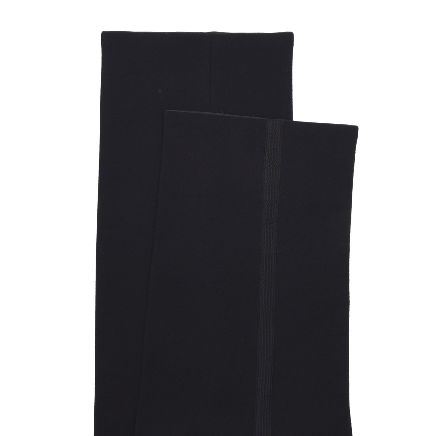 Vintage handgenähter Schal Revers Wolle Smoking - schwarz