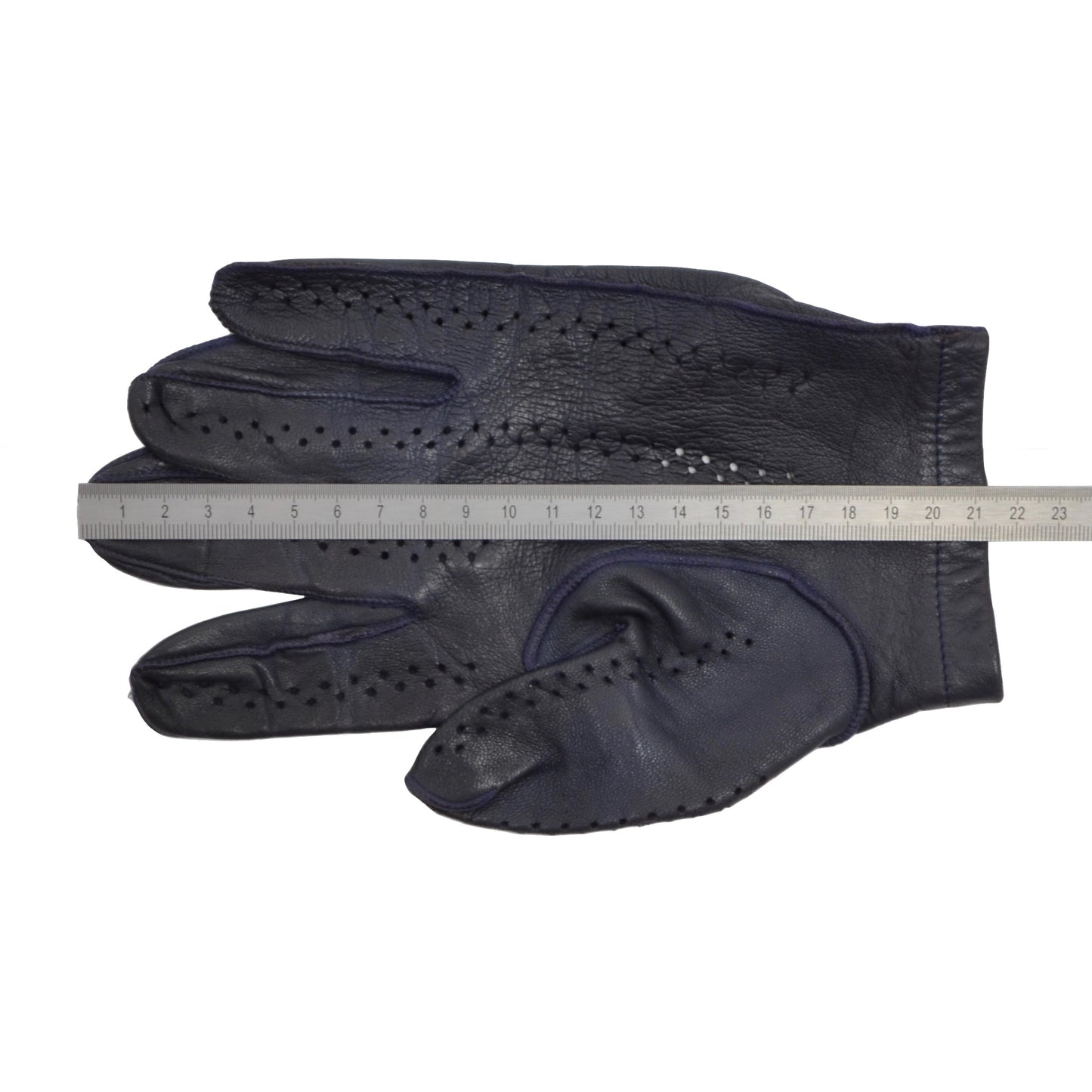 Unlined Leather Driving Gloves - Navy