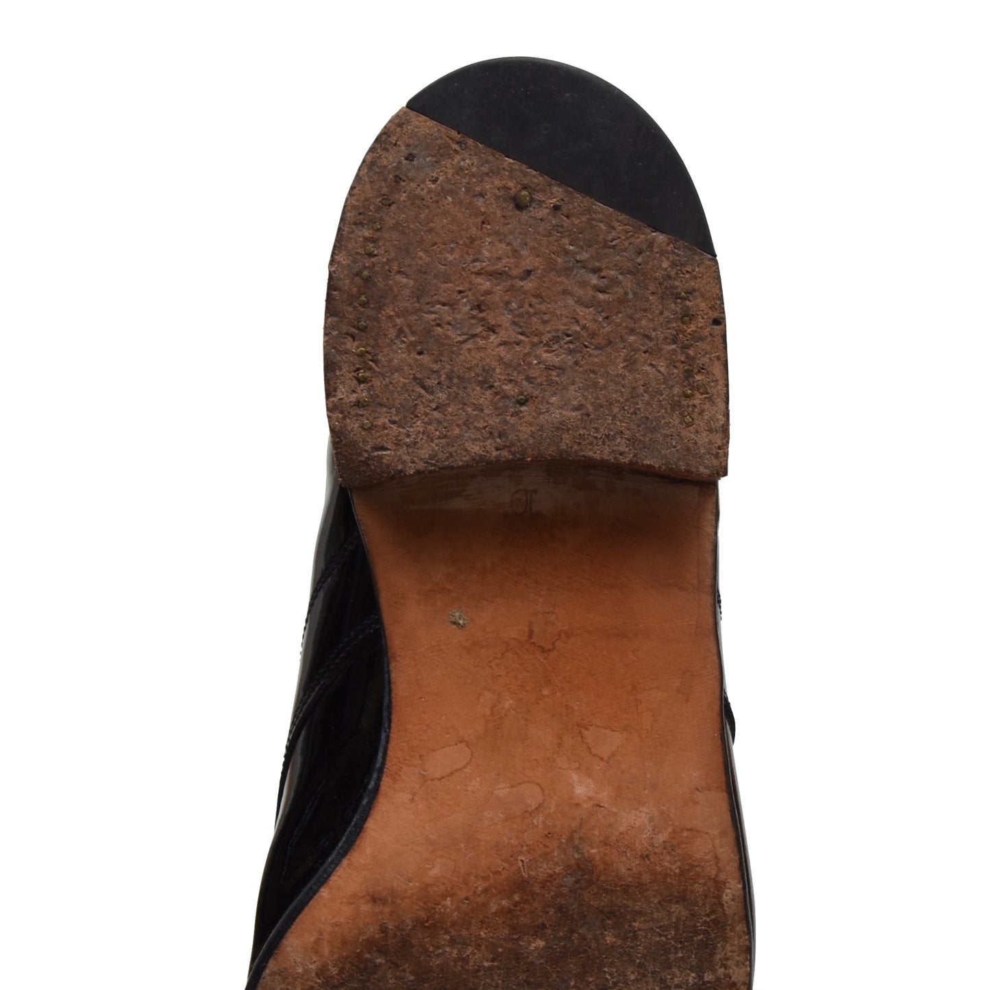 Burberrys Lackleder Smoking Schuhe Größe 10 - Schwarz