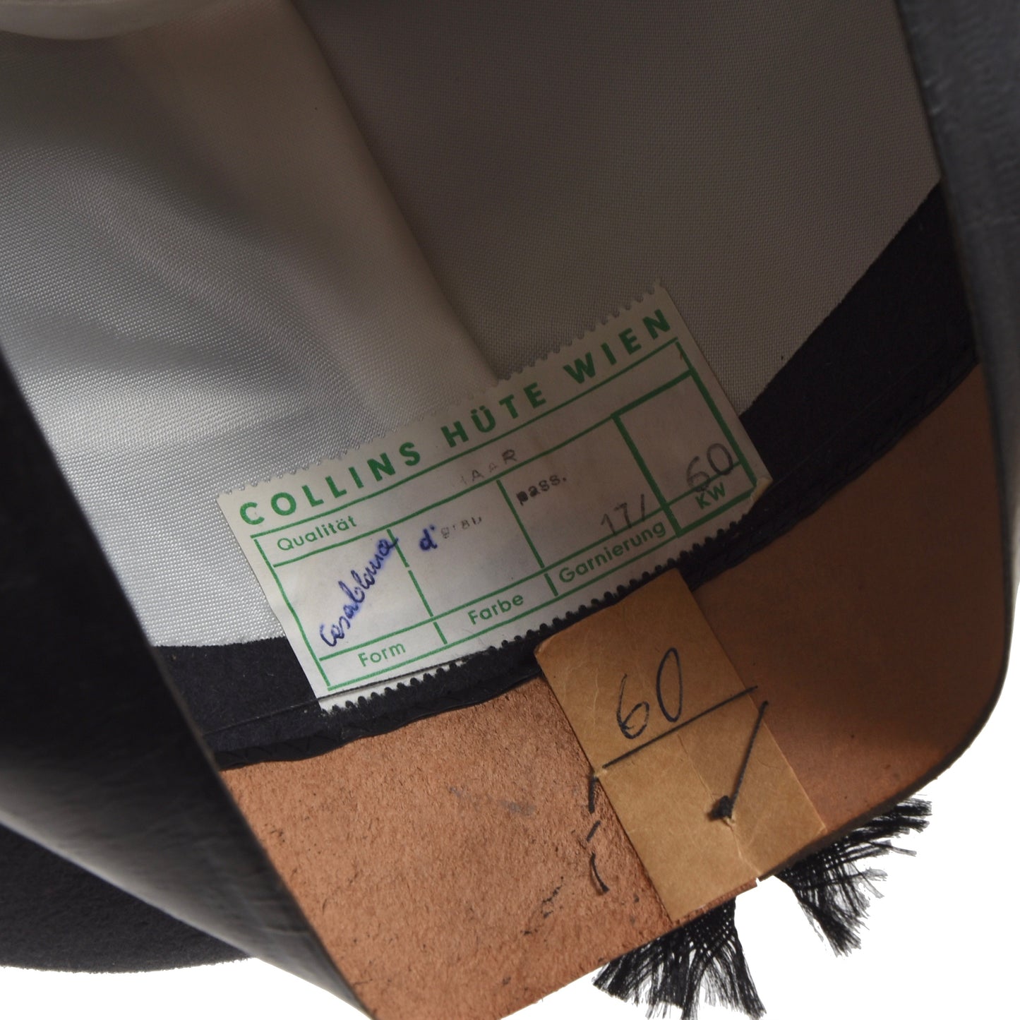 Collins Wien "Casablanca" Hat Size 60 - Grey