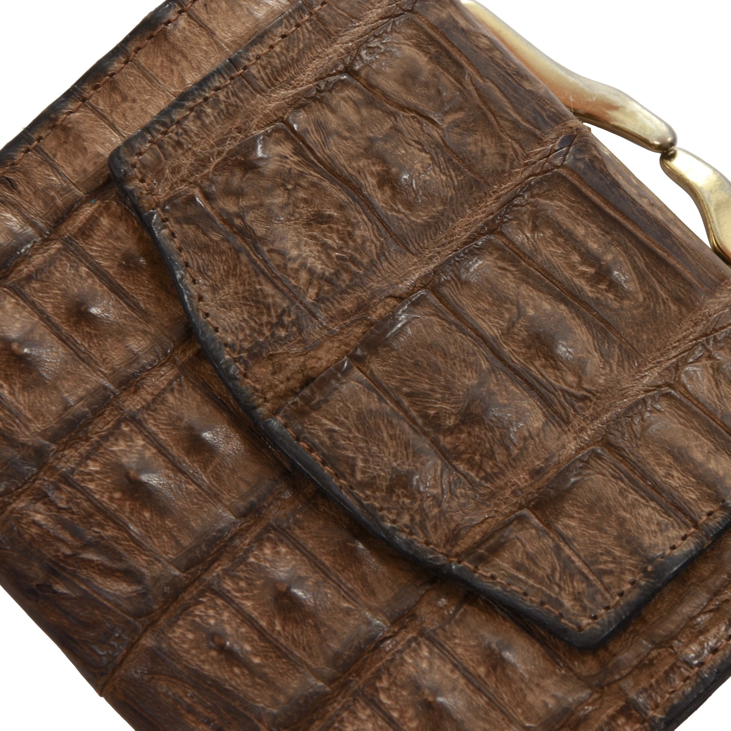 Geldbörse/Geldbörse aus Krokodilleder - Braun