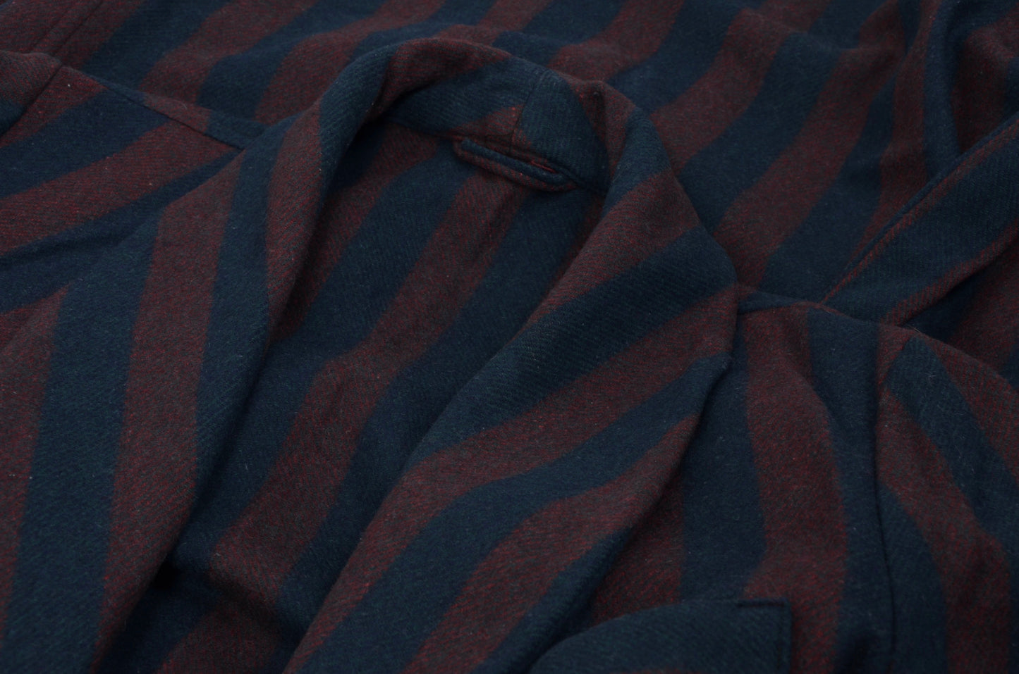 Vintage Unlined Robe - Burgundy & Navy Stripe