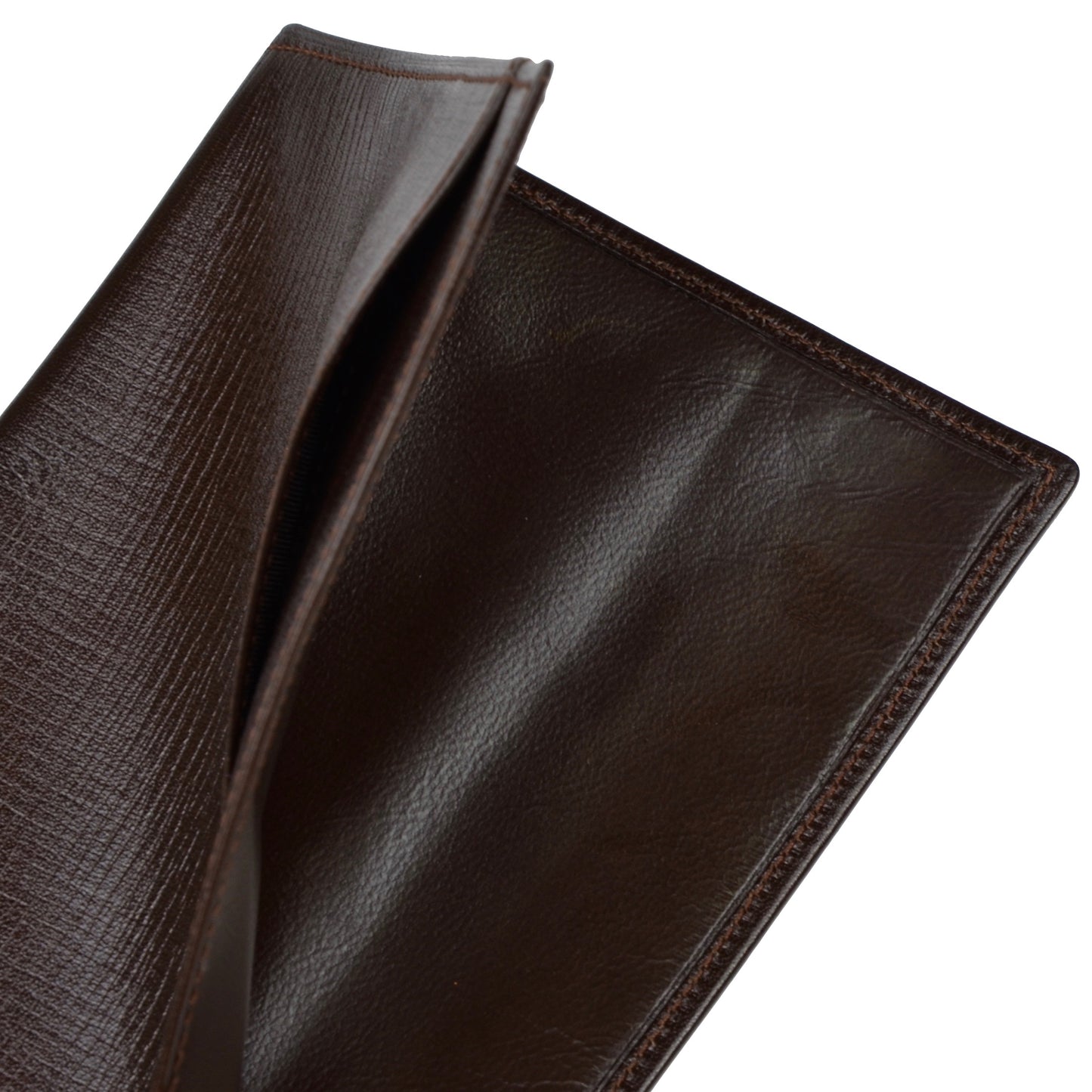 Reisepasshülle/Geldbörse aus strukturiertem Leder – Braun