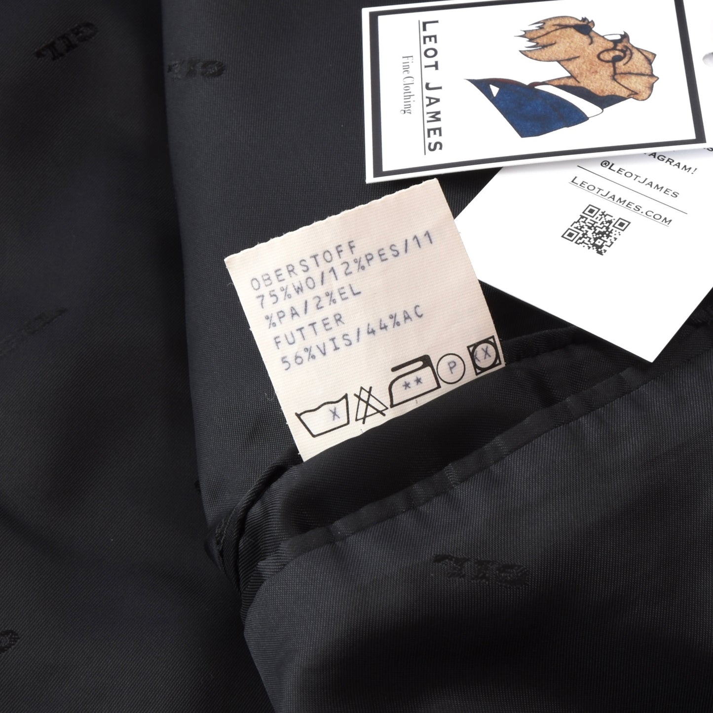 Don Gil Uomo Wool-Blend Jacket Size 54 - Black