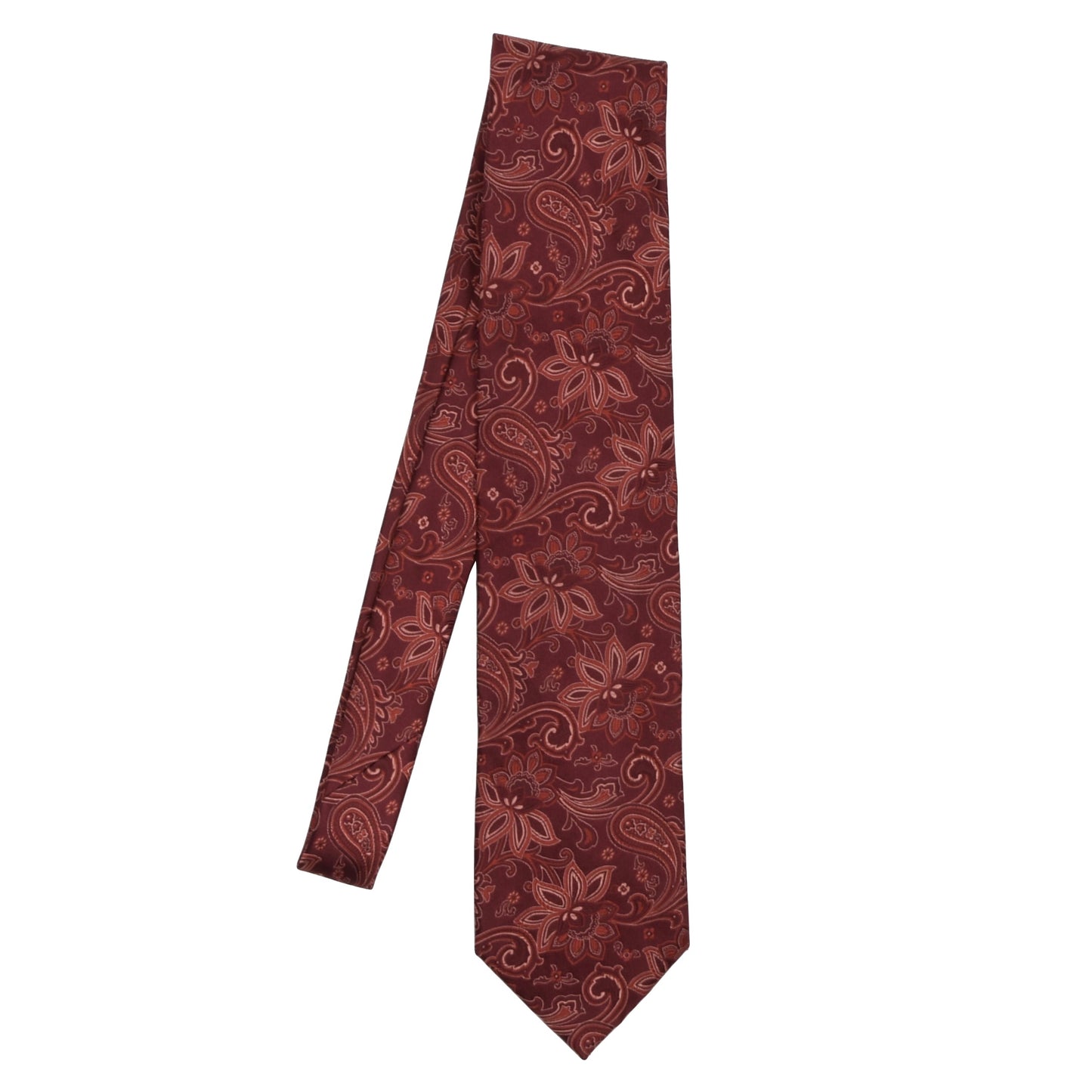 Ermenegildo Zegna Jacquard Silk Tie - Red