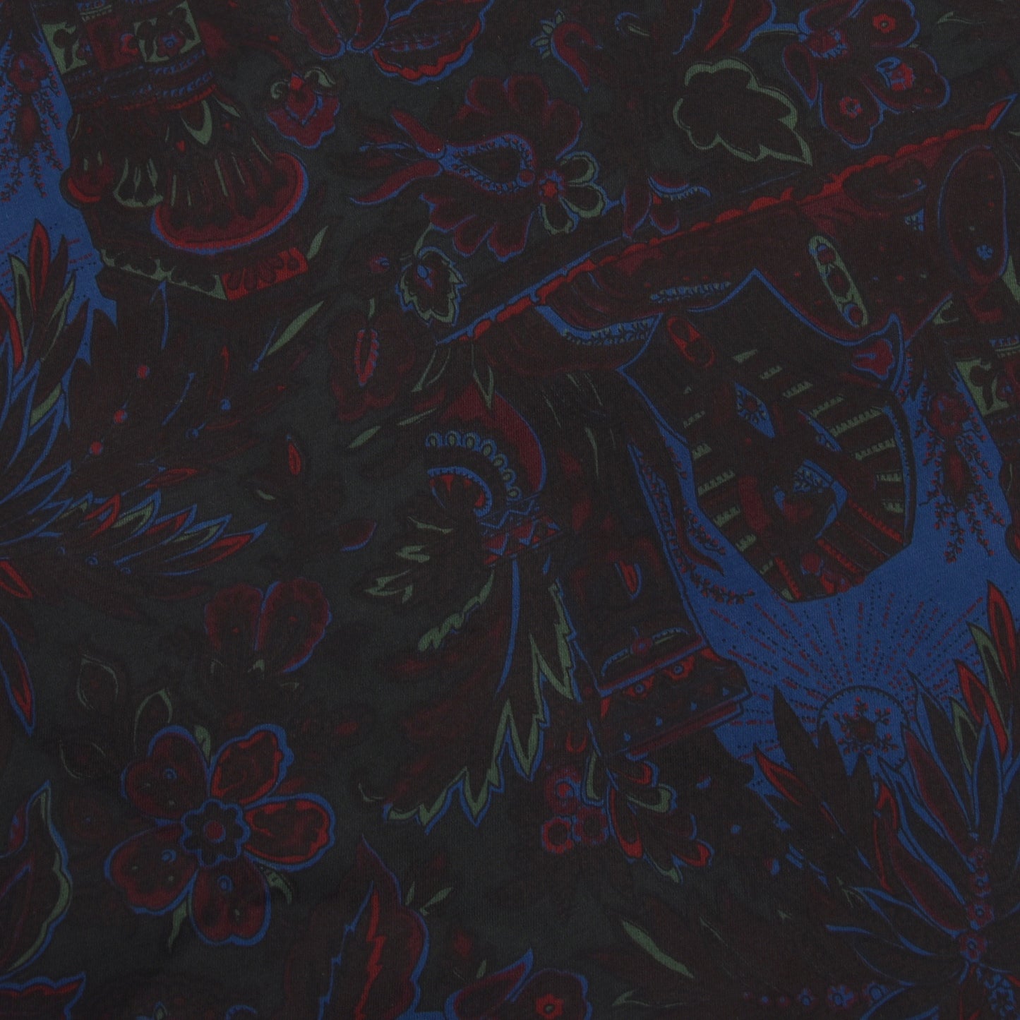 Drake's London Ancient Madder Silk & Cashmere/Wool Dress Scarf - Paisley