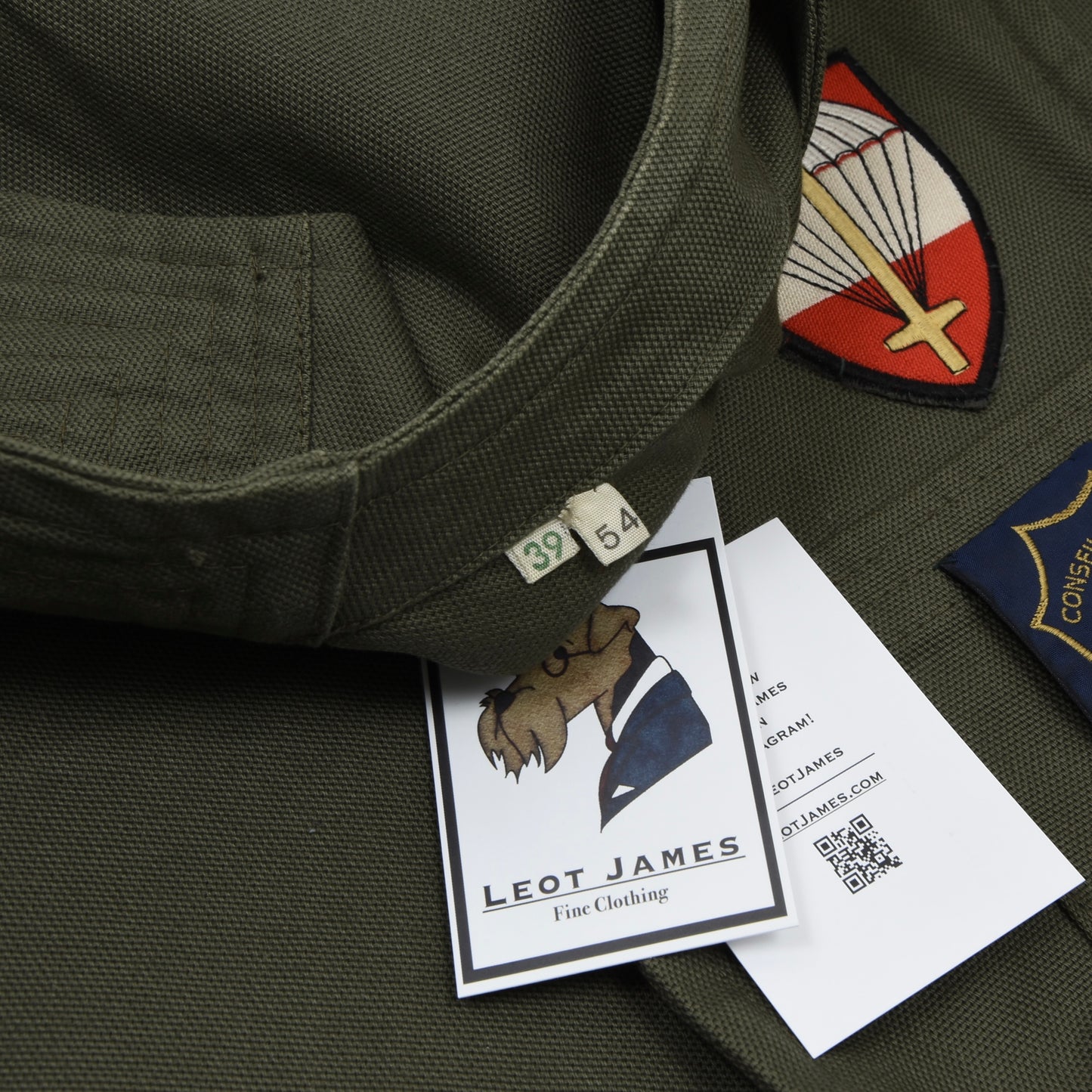 Vintage Canvas Shooting Vest Size 54 Feat. Patches - Green