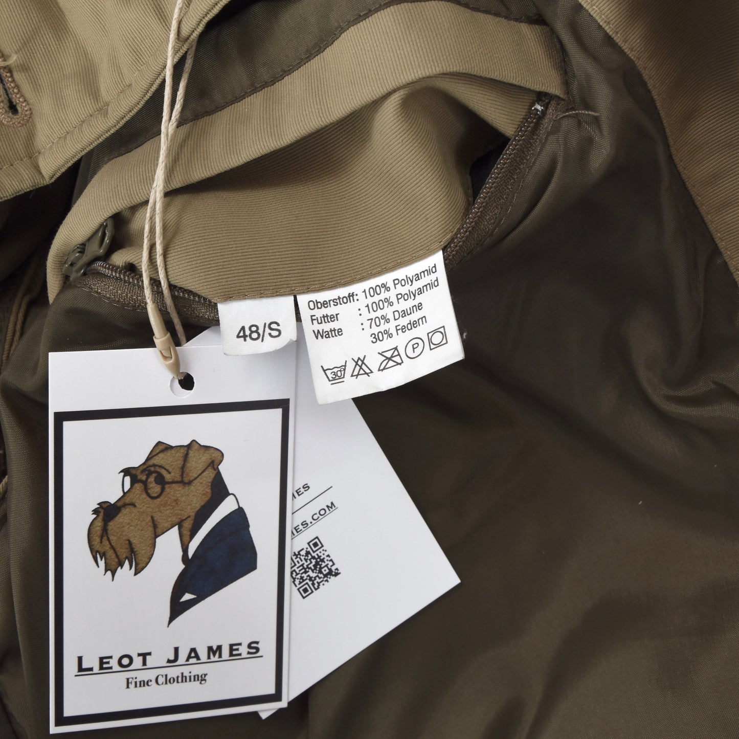 Don Gil Daunenparka Größe 48 - Beige/Sand