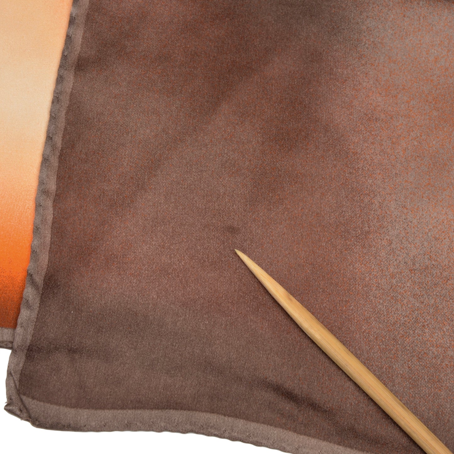 Fendi Roma 154cm Silk Scarf - Orange & Brown