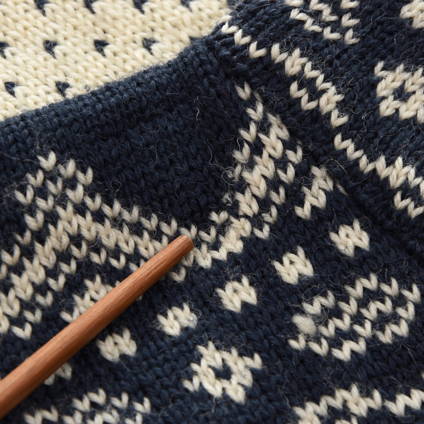 Skjaeveland Norwegerpullover aus Wolle Größe XXL - Navy/Weiß