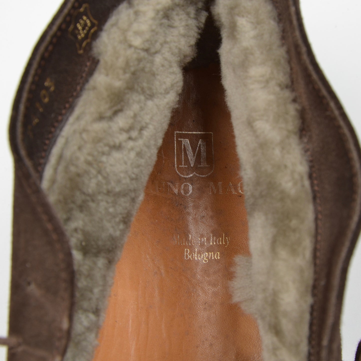 Bruno Magli Lammfellgefütterte Wildlederstiefel Größe UK 9 - Braun