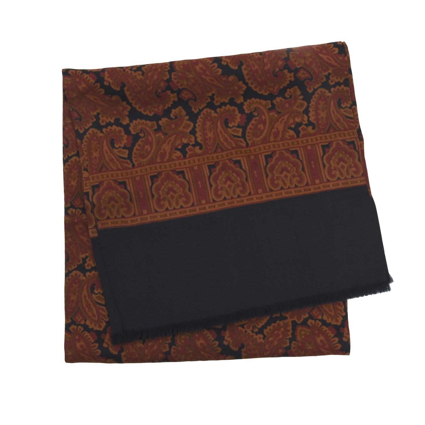 Klassischer Woll-Seiden-Kleiderschal - Paisley