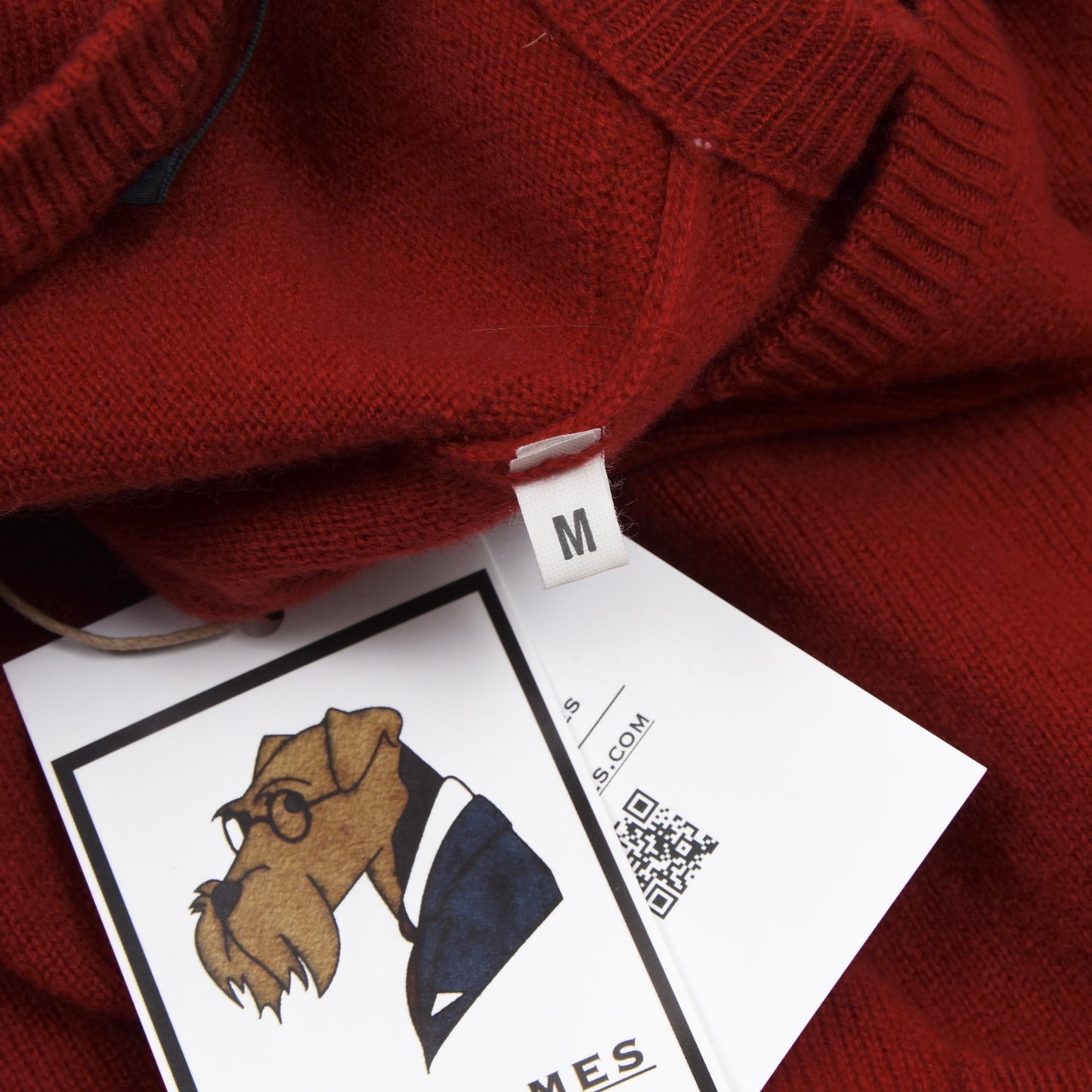 House of Gentlemen 100 % Kaschmir Strickjacke Größe M - Rot
