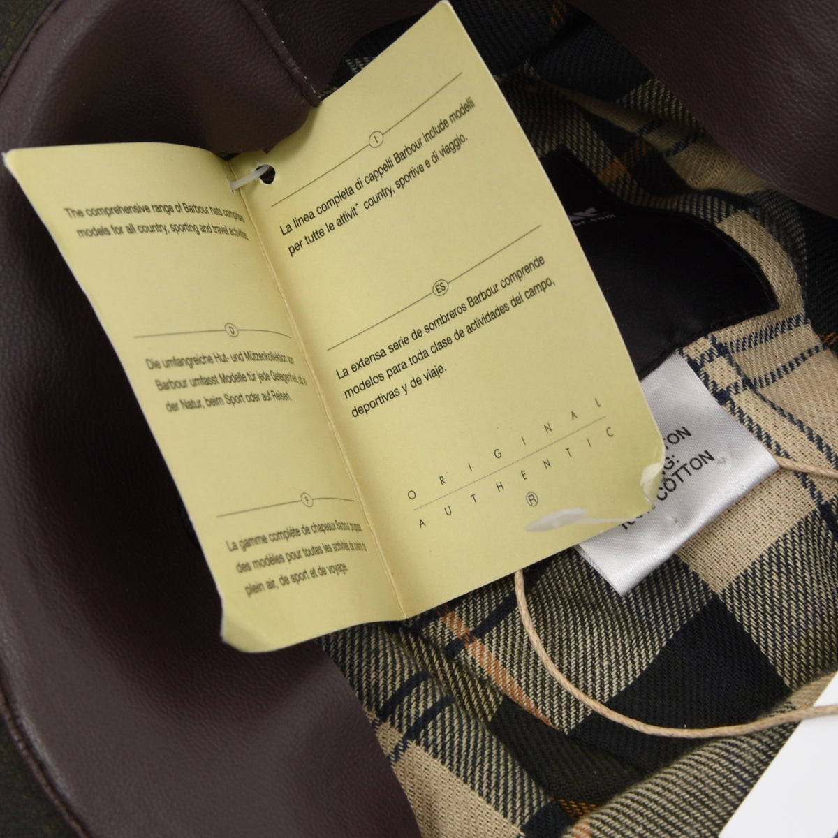 Barbour D592 Bushman Waxed Hat Größe SM - Grün